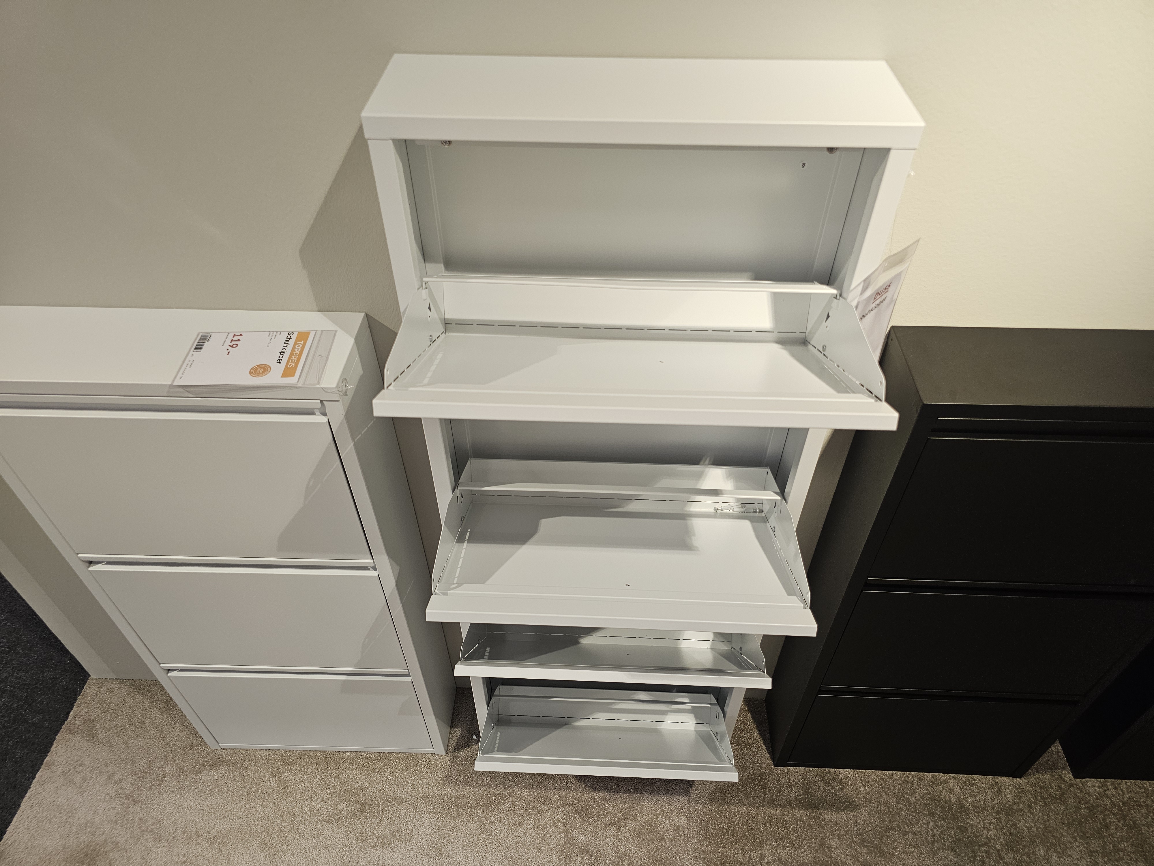 Schuhkipper BERT in Weiß, Schrank, Schubladen, Weiß, Küchenregal, Geräteschrank