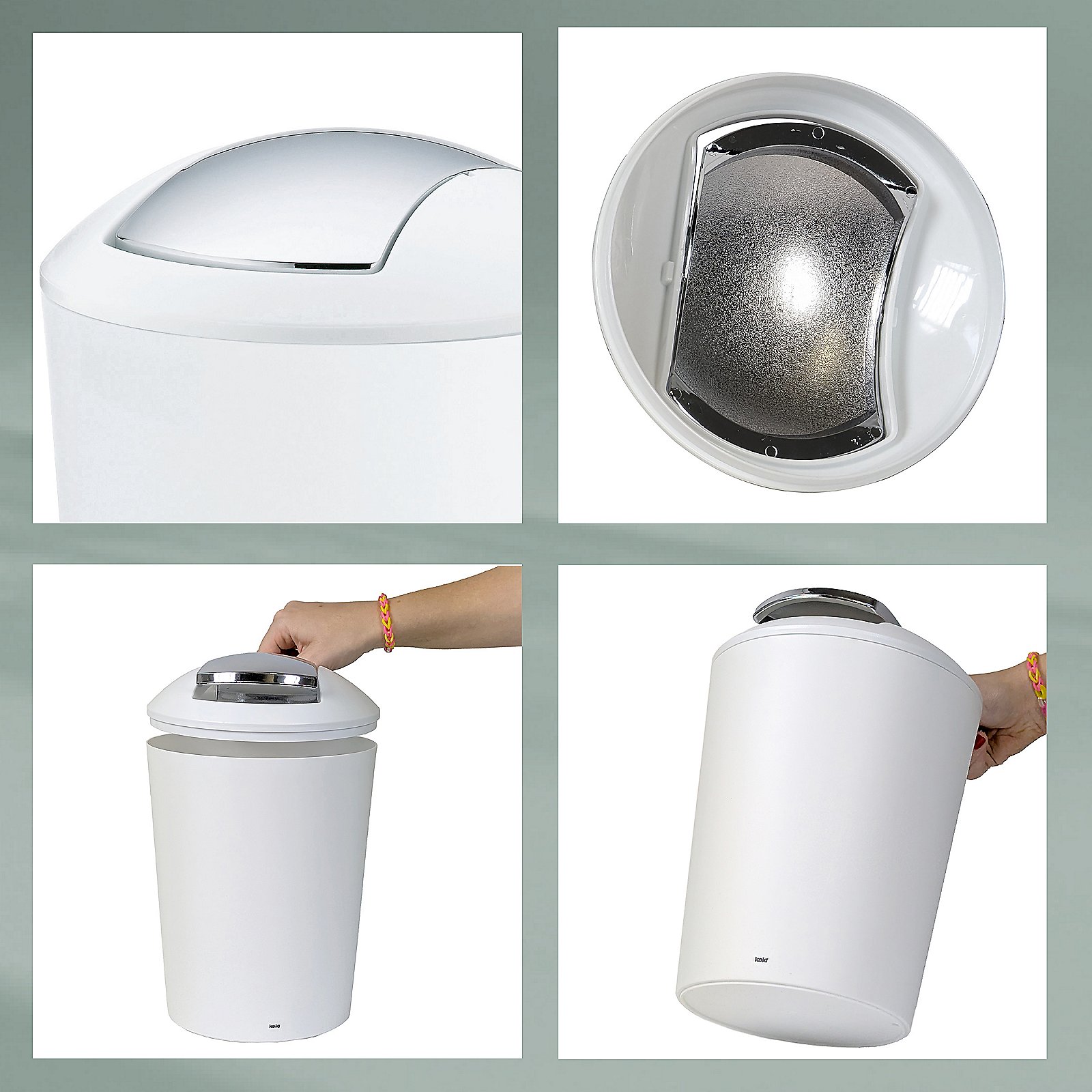 Kela Schwingdeckeleimer Marta MARTA in weiß,D 20cm,H 28,5cm,5 Ltr., Gerät, Elektrisches Gerät, Waschmaschine