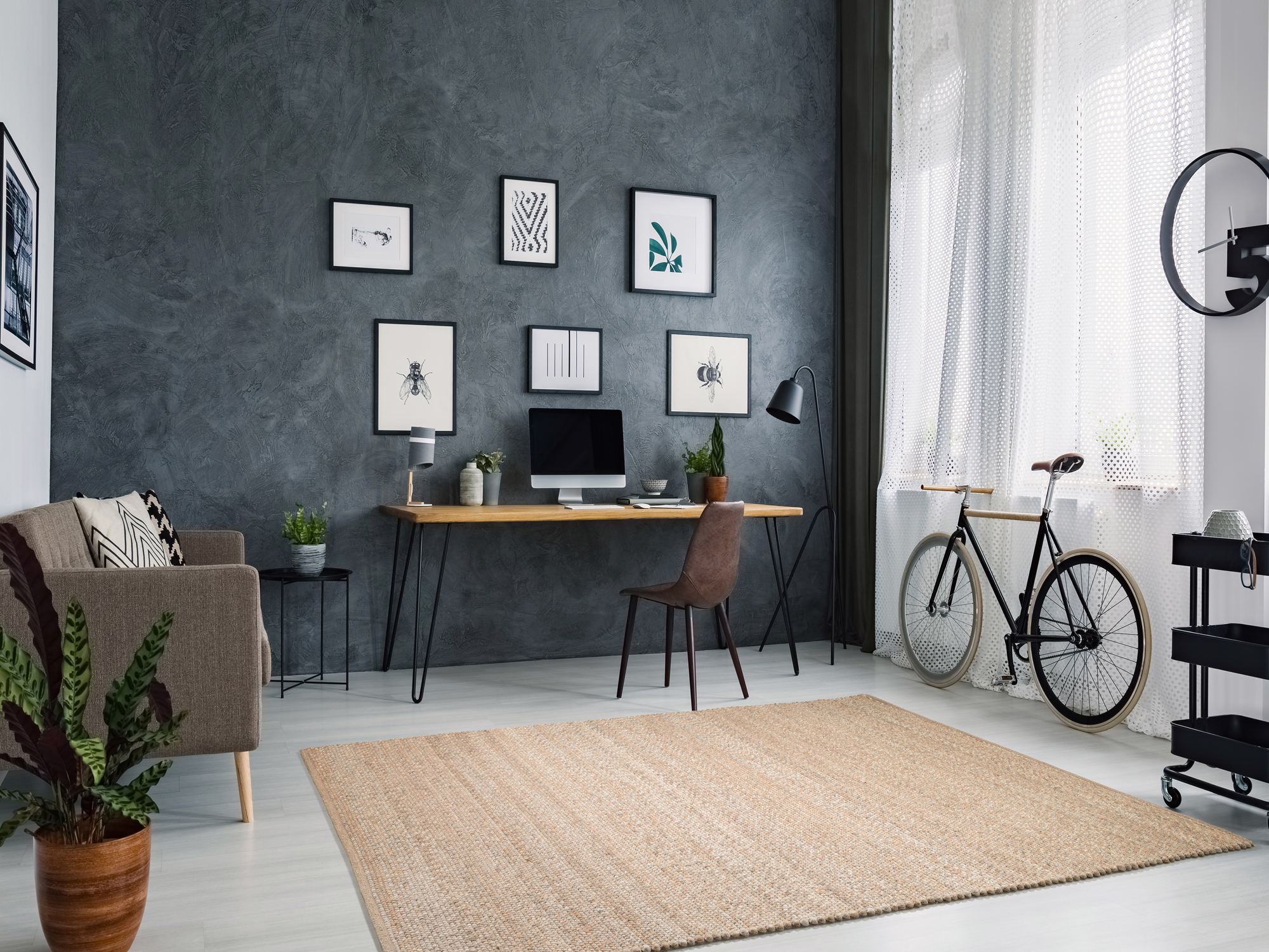 OCI Handwebteppich WIESENBRISE ca. 90x160 cm in Farbe cappuccino
