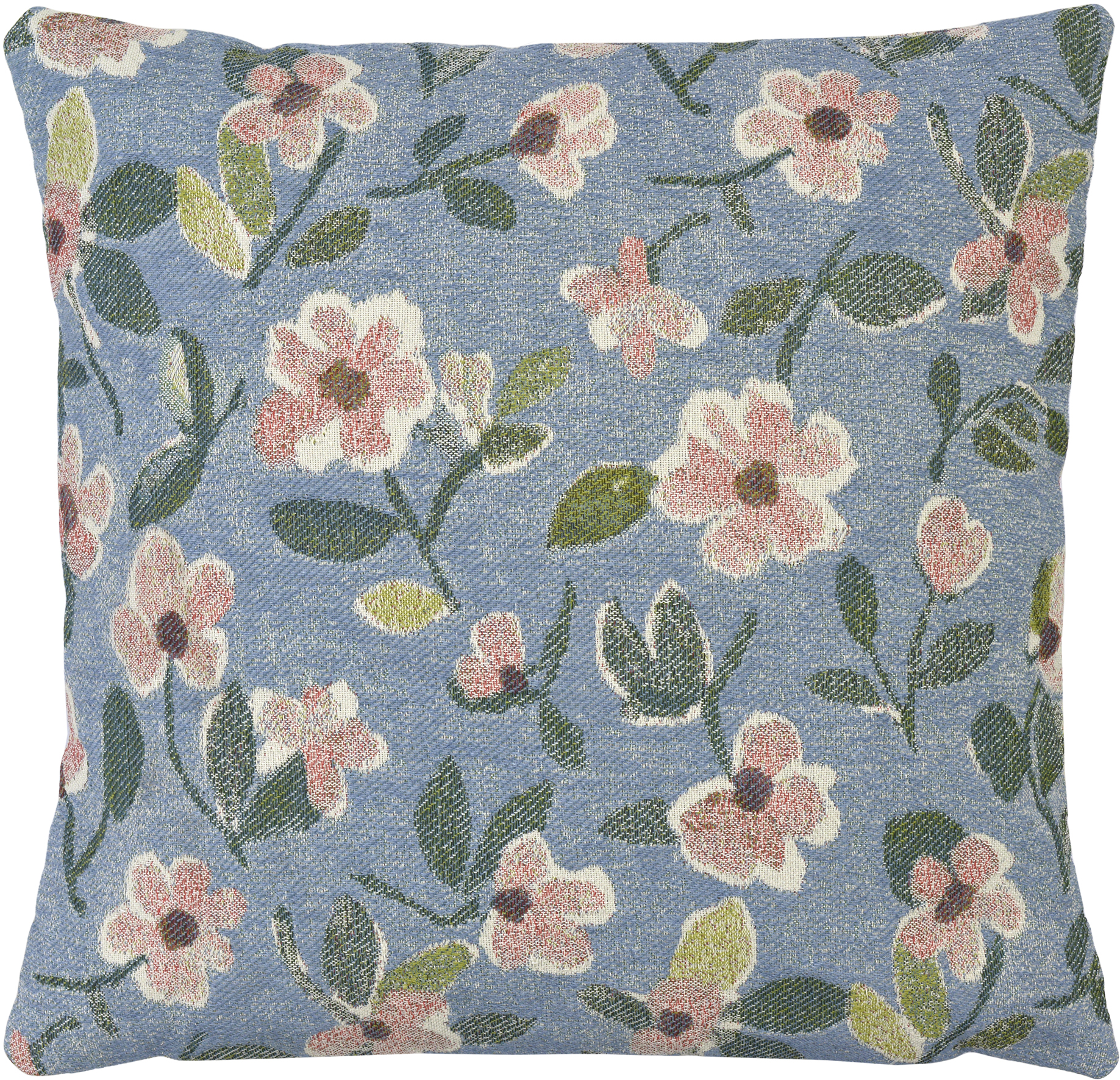 Sander Kissenhülle VARA ca. 40x40cm in Farbe blue shadow Sander Kissenhülle VARA ca. 40x40cm in Farbe blue shadow, Kissenbezug, Blumenmuster, Jacquard, Blau, Kissen