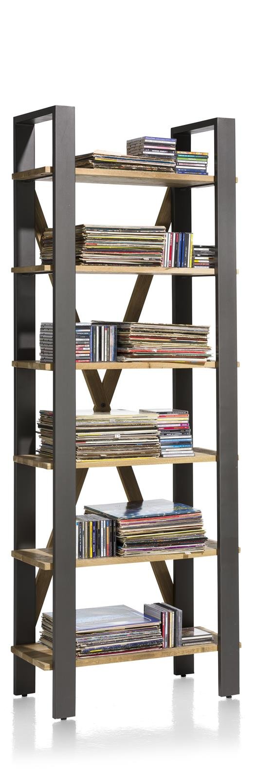 Henders & Hazel Bücherregal, ca. 75 x 200 cm in Eiche braun