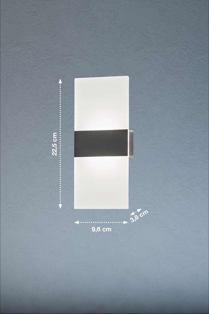 FH Lighting LED-Wandleuchte MAGNETIC in Kunststoff schwarz matt,