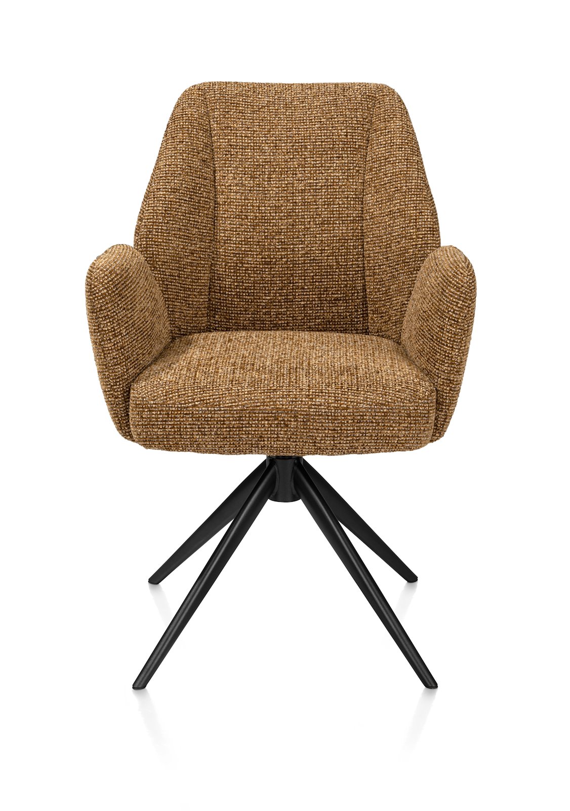 // Stoff Sevilla oker // Metallgestell off black // drehbar mit Rückholf. // ca. B60 H88 T66, Sessel, Filzstoff, Beige, Polsterstuhl, vierbeinige Basis