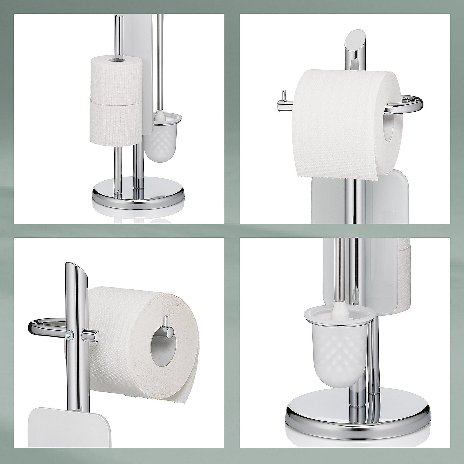 Kela Toilettengarnitur KEN in Farbe silber glänzend
