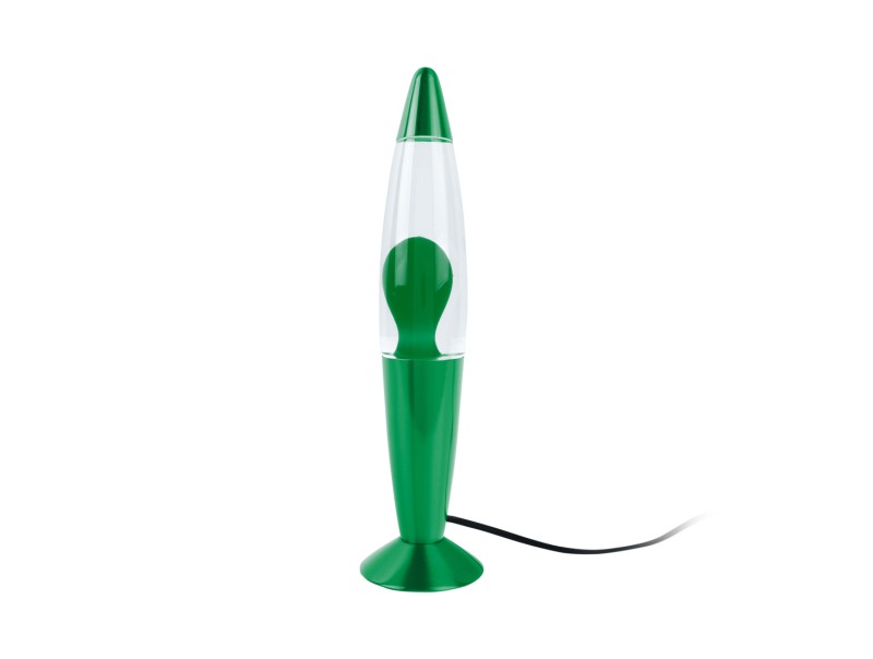 Presenttime Tischlampe FUNKY ROCKET LAVA in Farbe grün, Lava Lamp, Grün, Kunststoff, Kabel, Tischlampe