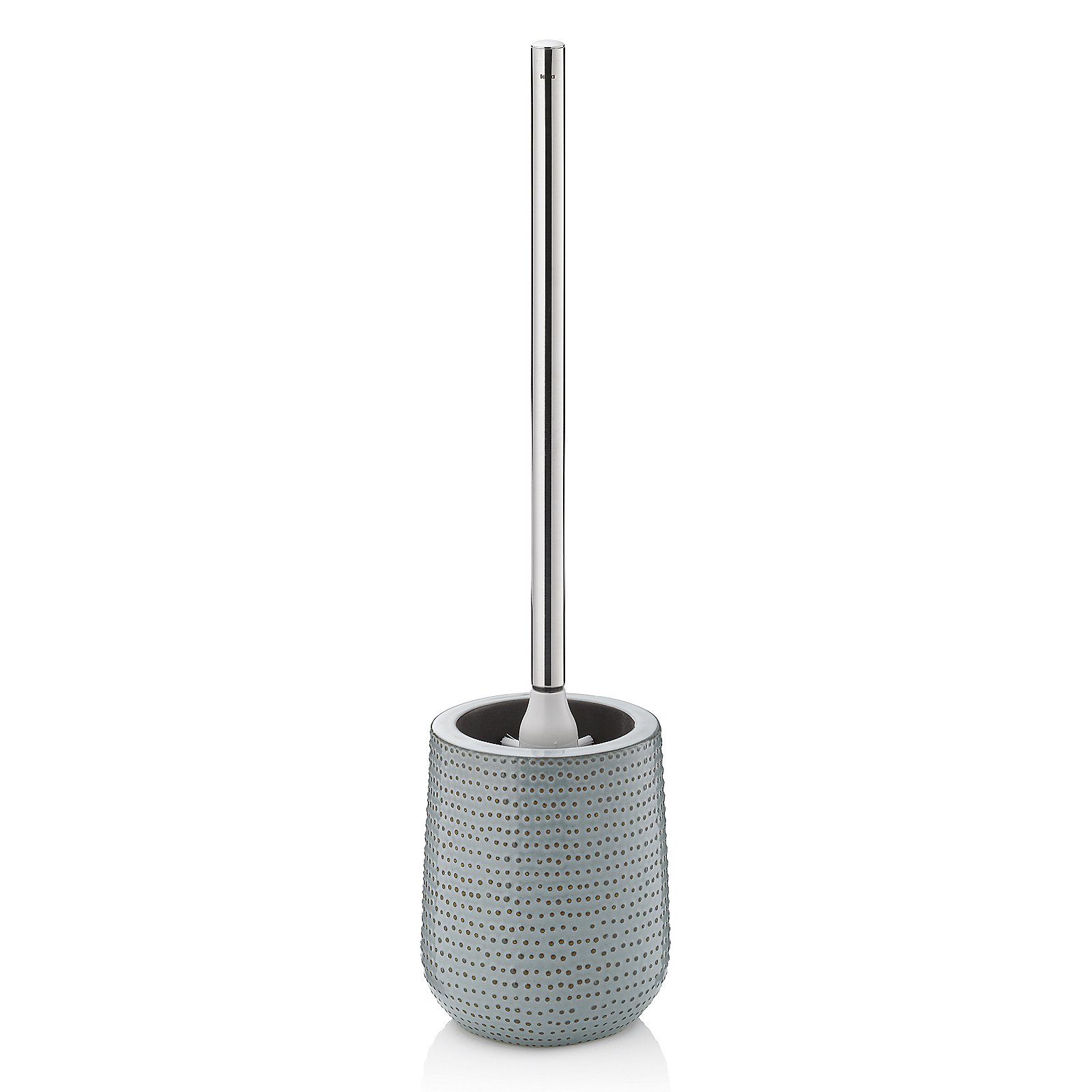 Kela WC-Garnitur Dots Keramik Braun, Toilettenbürste, Bürstenhalter, Stahl, Perforiert?, Kachel?, Toilet brush, Bürstenhalter, Chrom, Stand brush, Granit/Perl optics