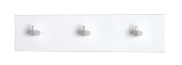 Haku Möbel Garderobenleiste ca. B34 H8 T5 cm in MDF Dekor hochglanz weiss