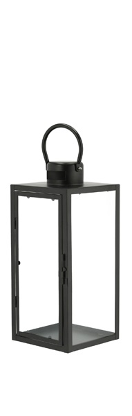 Cepewa Laterne M in Metall schwarz/Glas