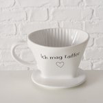 Boltze Kaffeefilter Kaffee in Farbe Steingut weiß