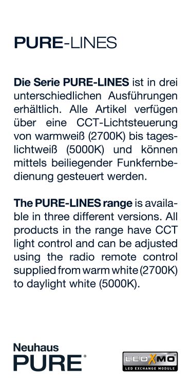 Paul Neuhaus LED-Deckenleuchte Pure-Lines in Anthrazit