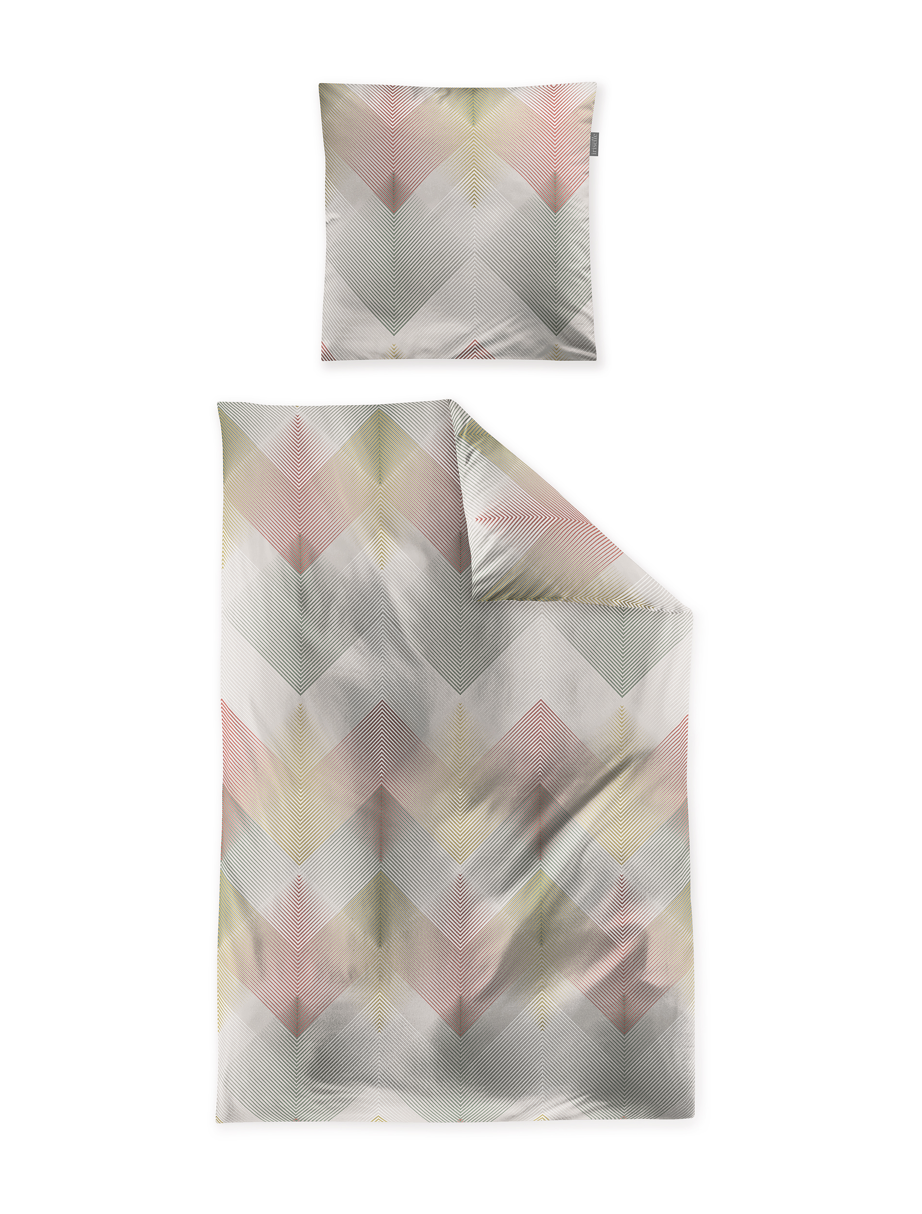 irisette Mako-Satin Bettwäsche WAVE ca. 135x200cm in Farbe MULTI, Dekoration für Zuhause, Decke