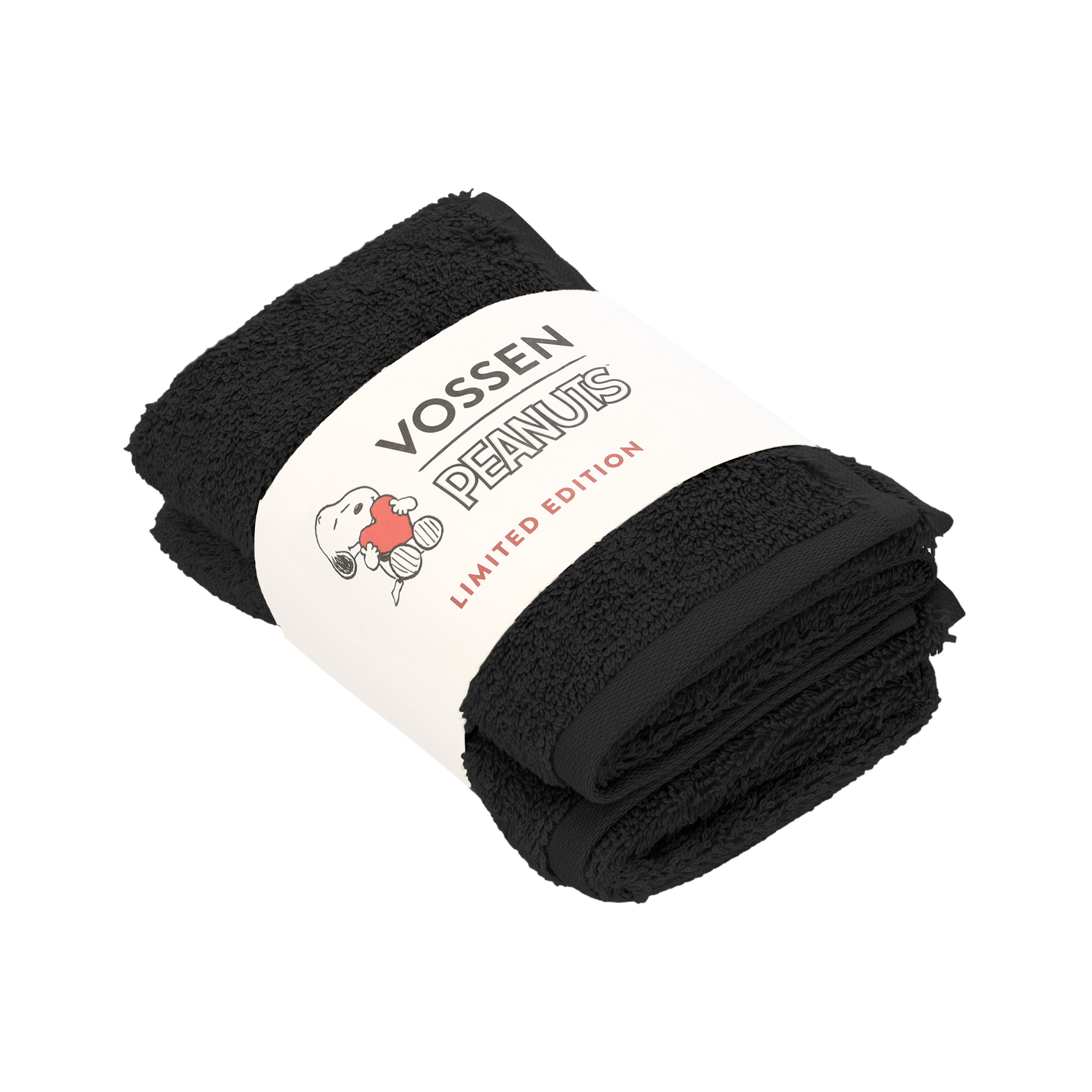 Vossen Gästetuch Sleepy Snoopy ca. 30x50cm in Farbe schwarz, Badetuch, Handtuch