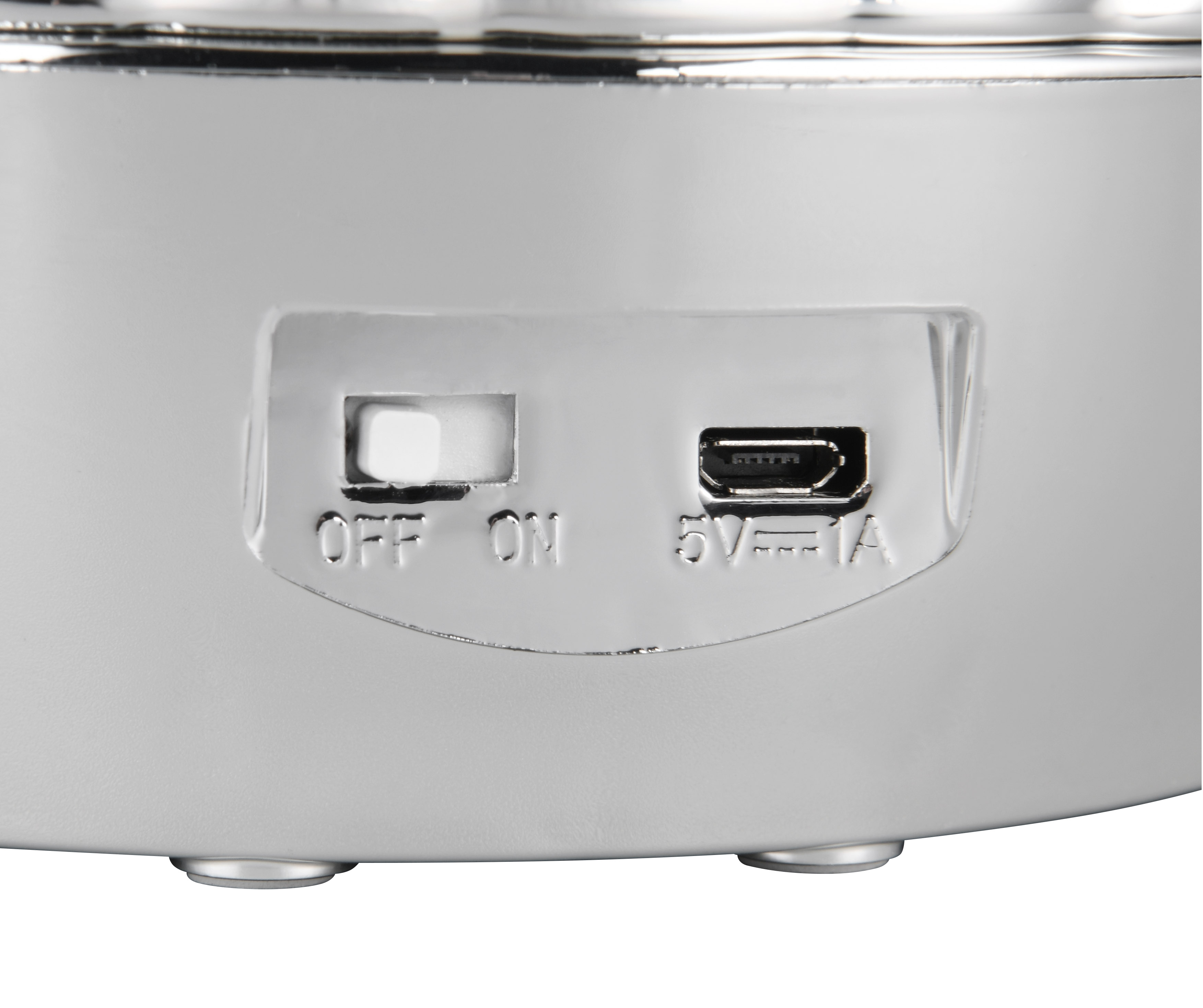 Reality Leuchten LED-Tischleuchte SHELLY in chrom, Kunststoff weiß, Gerät, Elektrisches Gerät