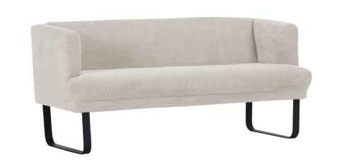 Speisesofa 2-sitzig ca.B170 H83 T70 cm in Stoff 336/15 Cord creme