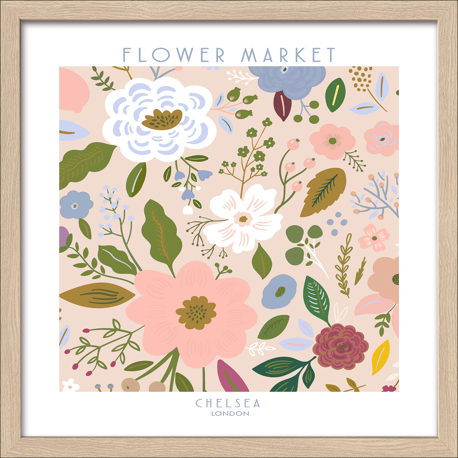 ProArt Framed-Art Slim Scandic 33x33cm Flower Market II