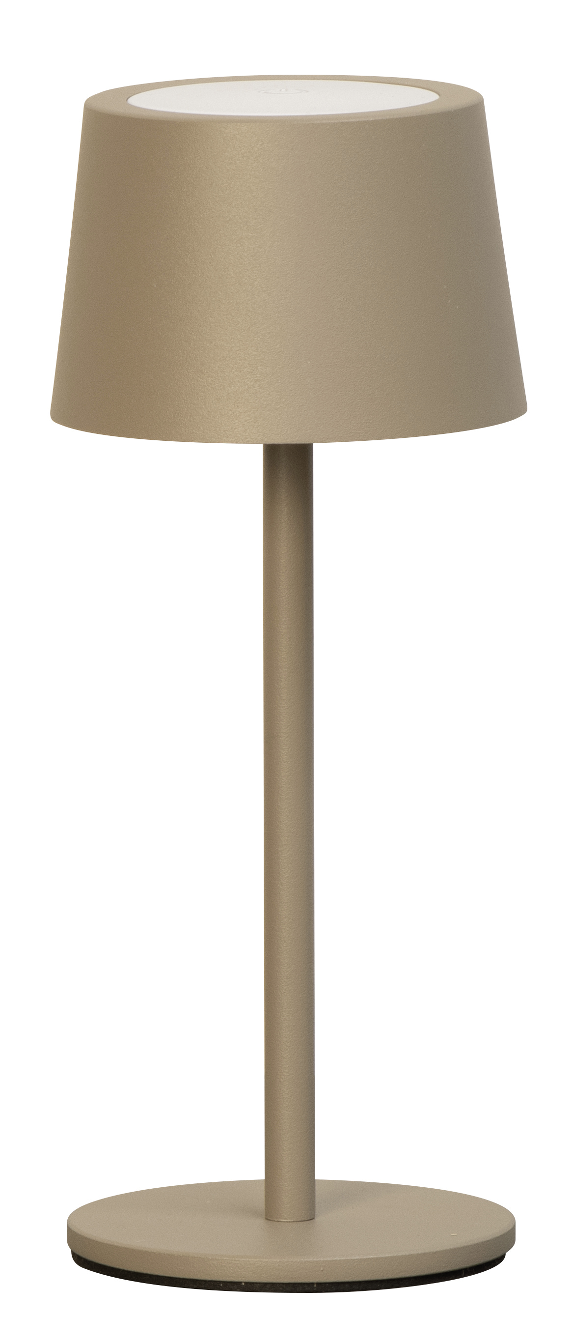 FH Lighting Tischleuchte BELLUNO in dark greige, Akku, USB-Kabel