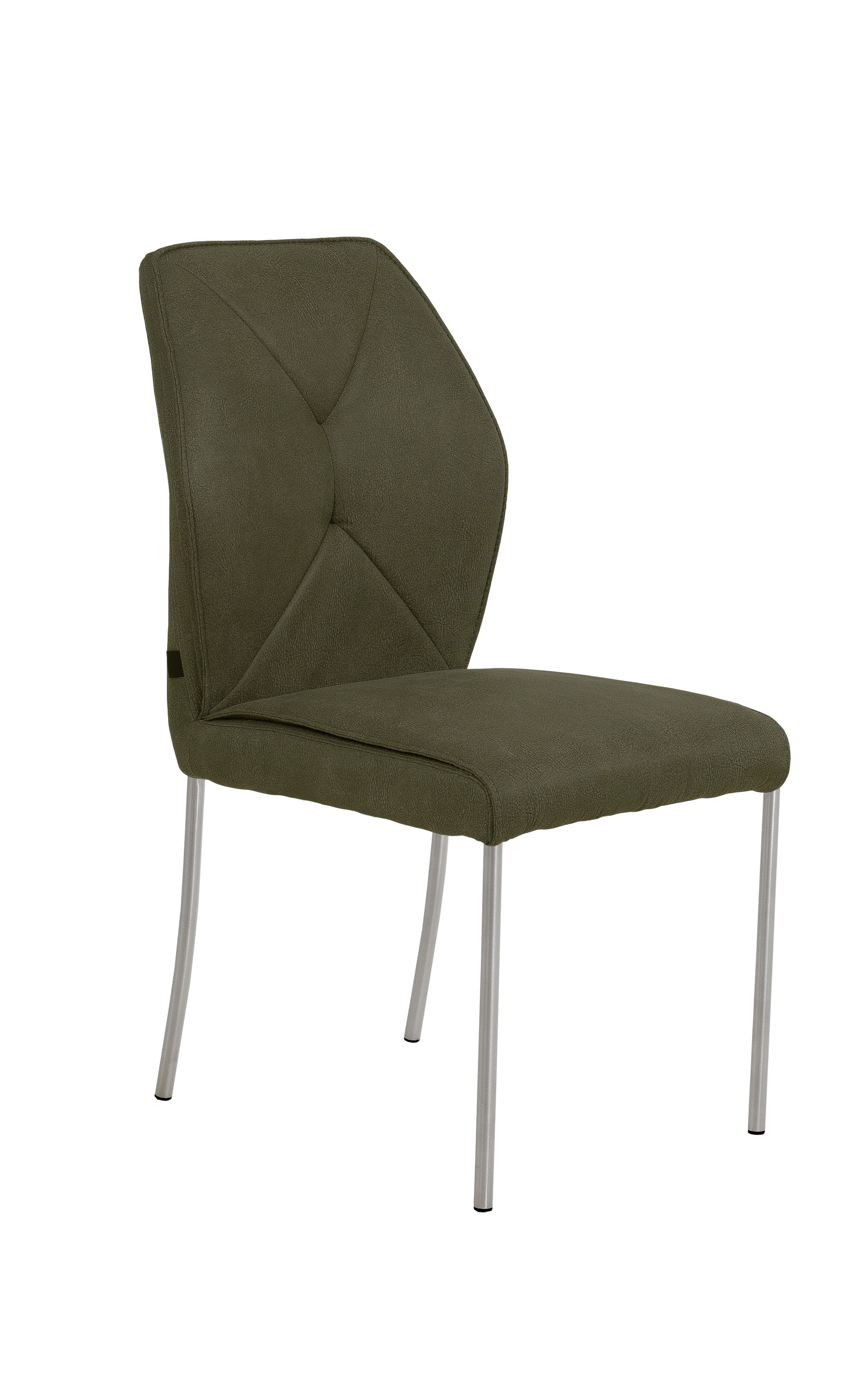 Interliving Stuhl IL5104 in Sitz Microfaser grün/Edelstahl Interliving Stuhl IL5104 in Sitz Microfaser grün