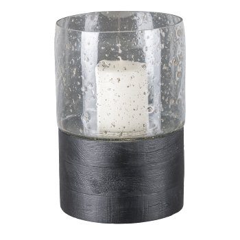 Glas Windlicht auf Mango 5524049-24 in Schwarz Gasper Glas Windlicht auf Mango in Farbe Schwarz