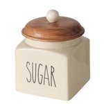 Boltze Vorratsdose Suggy H:14 cm SUGAR in Materialmix creme