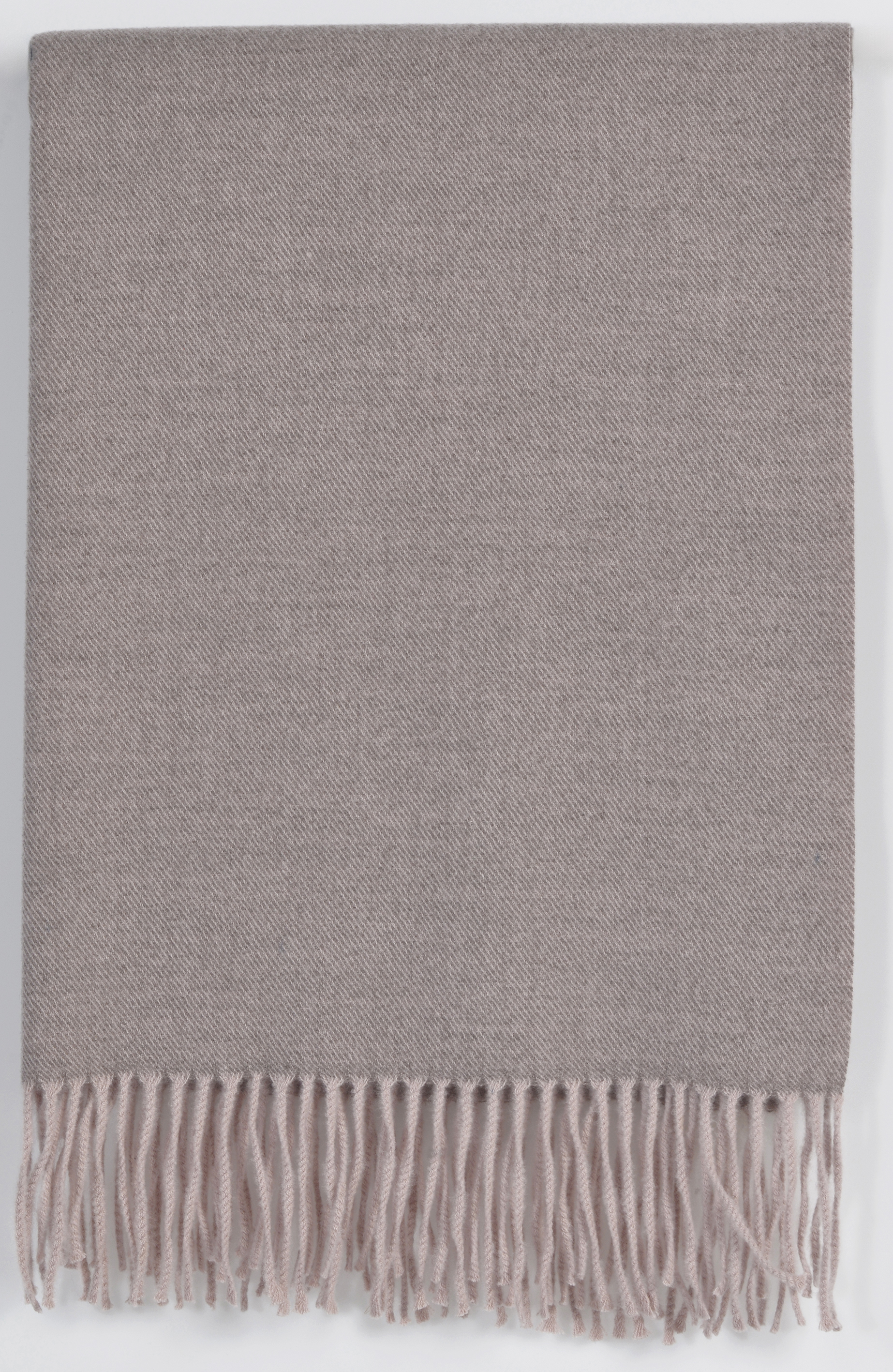 Sander Stola ELIE ca. 70x190cm in Farbe mauve, Schal, Wolle, Fransen, Grau, Streifenlos