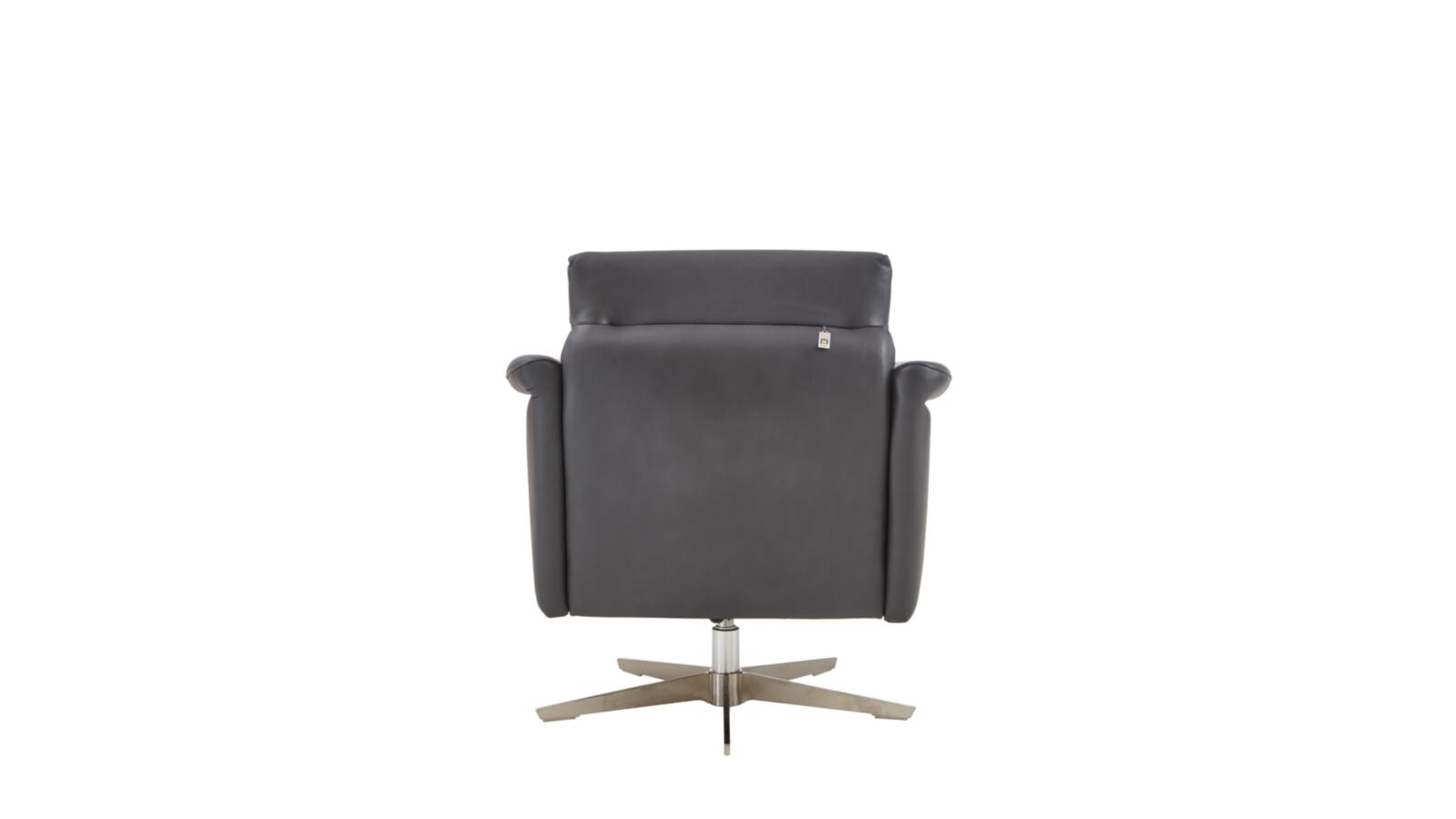 Koinor Relaxsessel Saltis, Leder B-Bonito Calcolo, Sternfuß schwarz matt, Funktionsrücken, motorische Realxfunktion mit Akku, ca. B:75 H:78 T80 cm
