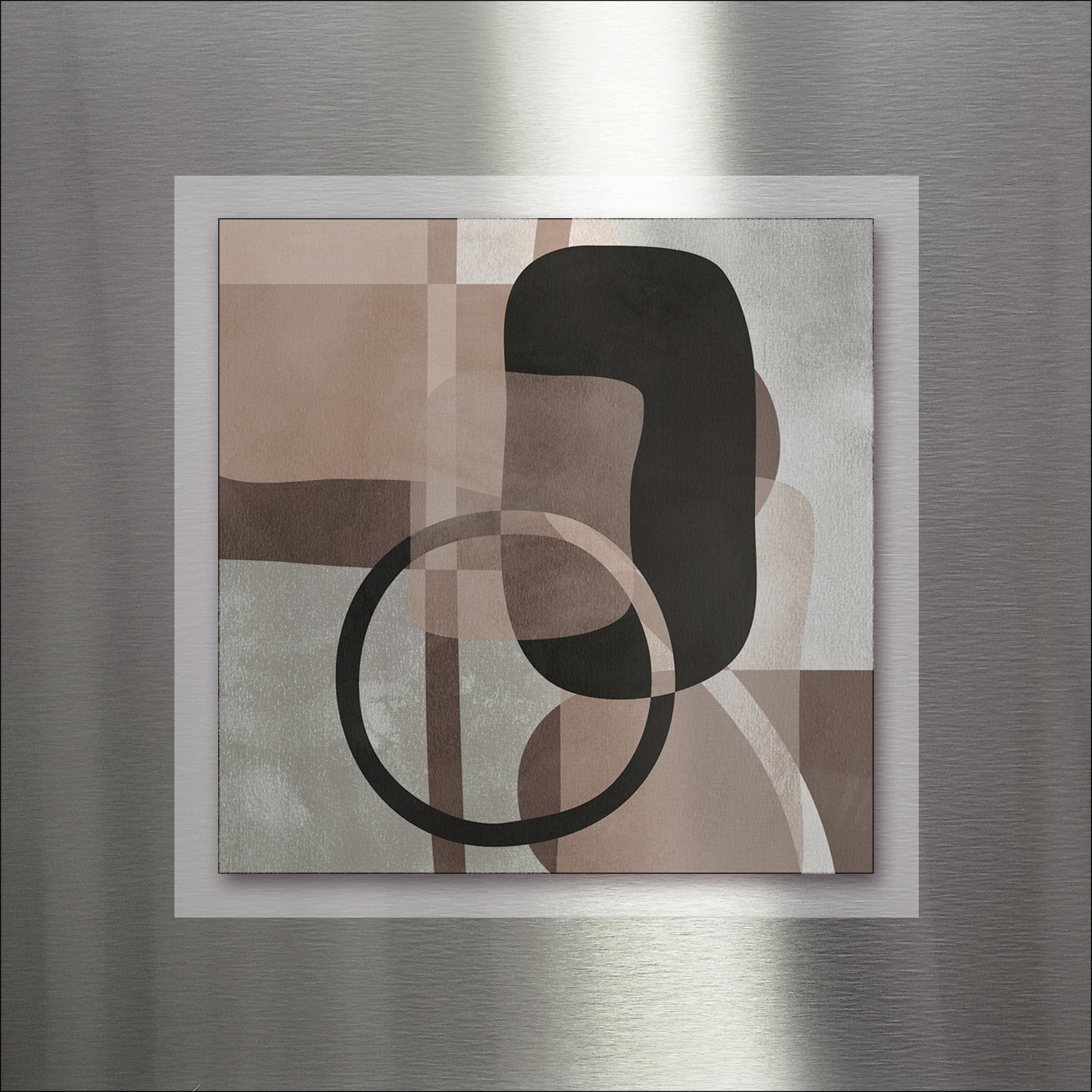 ProArt Double-Alu -Dibond bedruckt mit Aufsatz aus Dibond 50x50cm Abstract Shapes XII