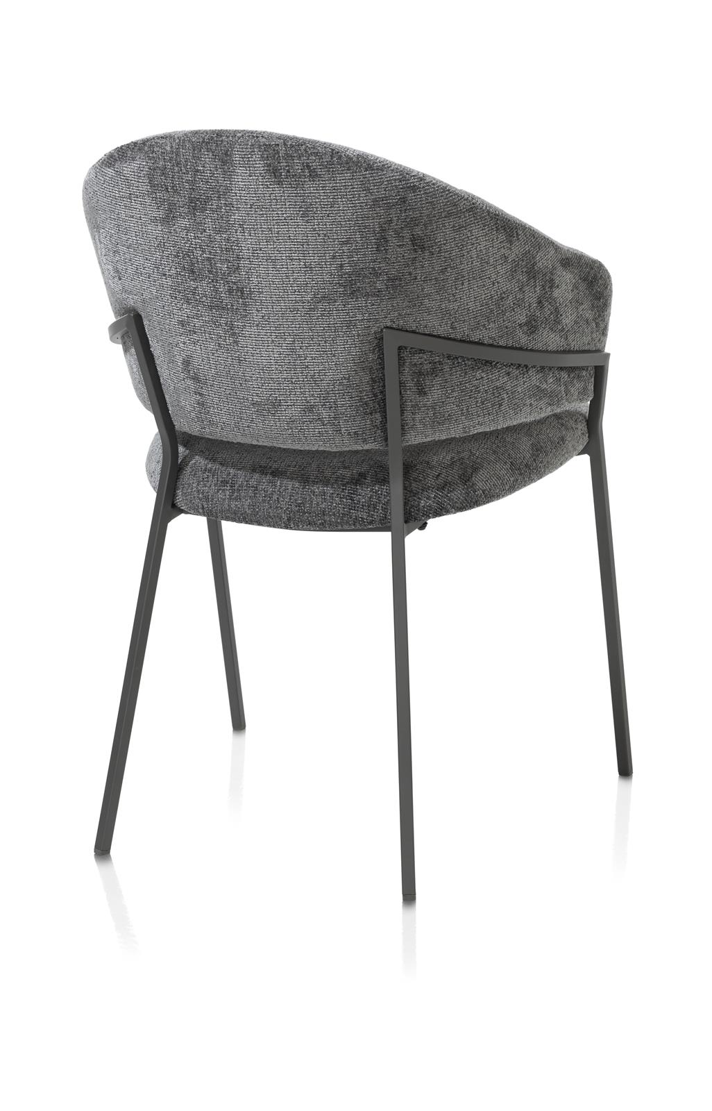 Henders & Hazel Armlehnstuhl LEYLA ca. B59 H85 T62 cm in Stoff Vulcano anthrazit