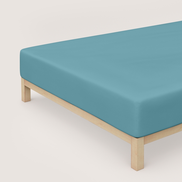 Schlafgut Pure Boxspring Spannbettlaken ca. 180x200-200x220cm in Farbe Petrol Mid