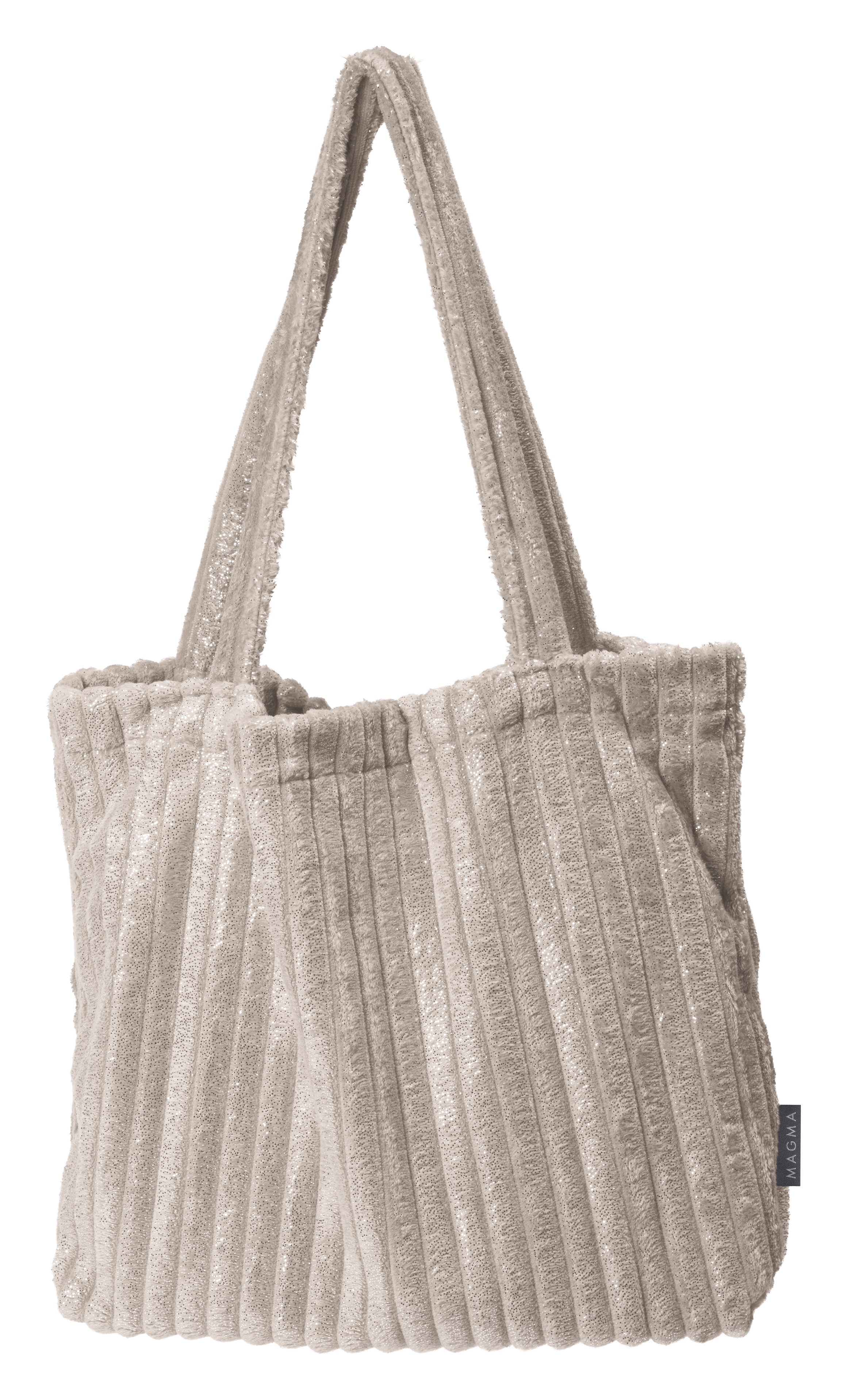 Magma Heimtex Tasche Silencio SILENCIO in Farbe taupe, Tasche, Tote, Corduroy, Streifen, Gurtband?