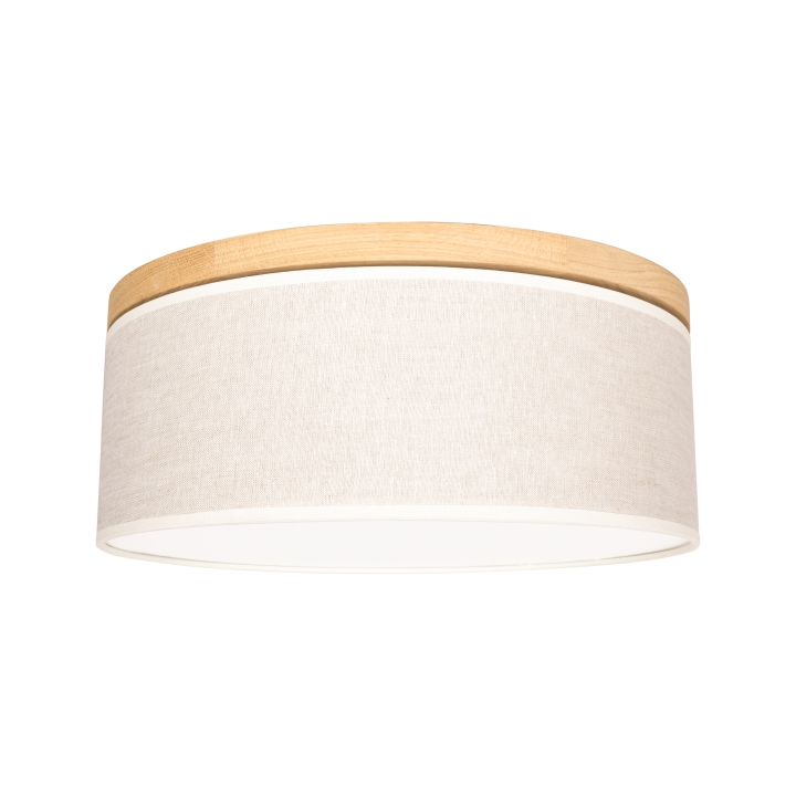 Deckenleuchte BOHO in Beige Spot Light Deckenleuchte BOHO 2-flammig in Eiche geölt/beige/weiß