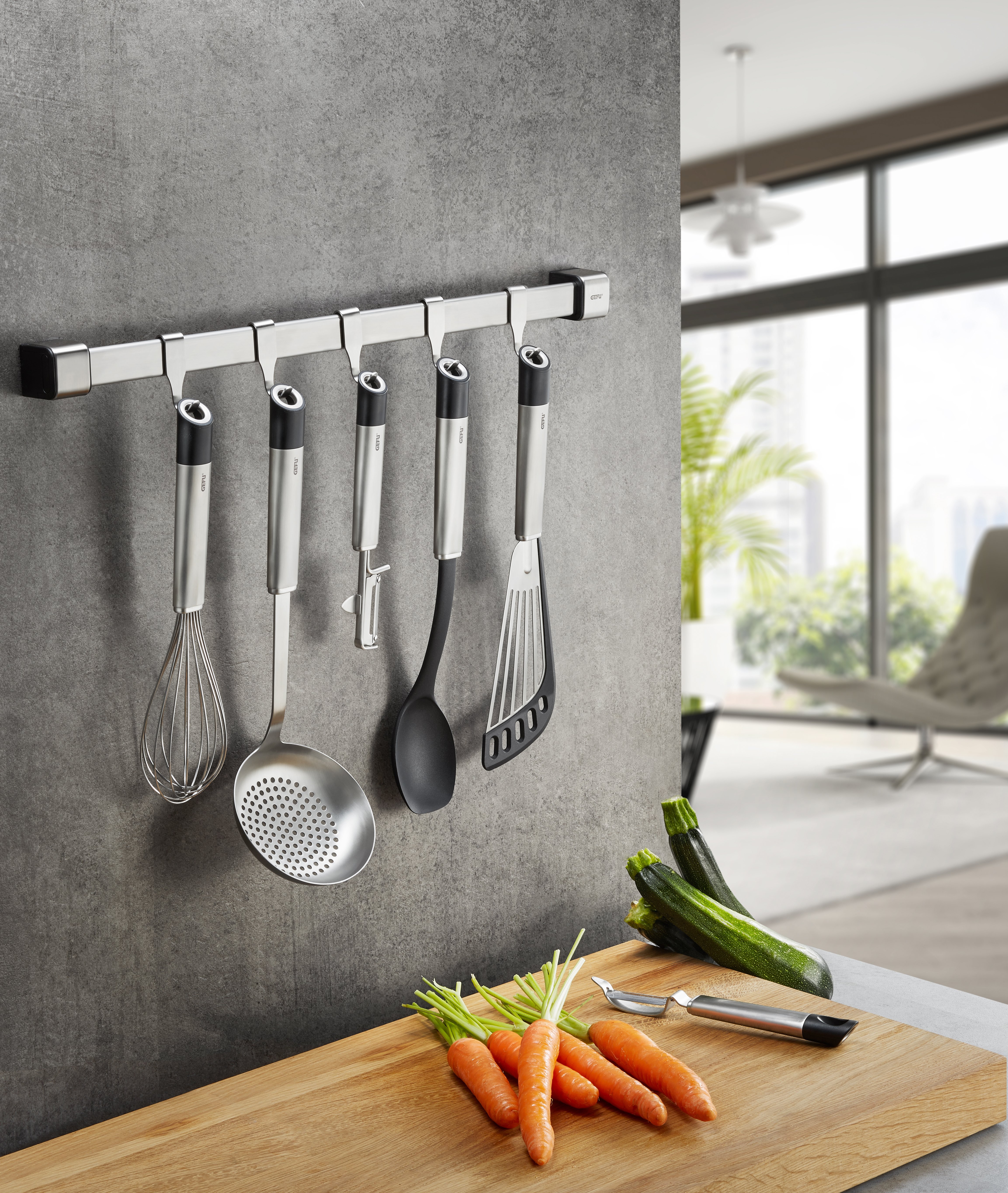 GEFU Küchenleiste Smartline schwarz/silber
