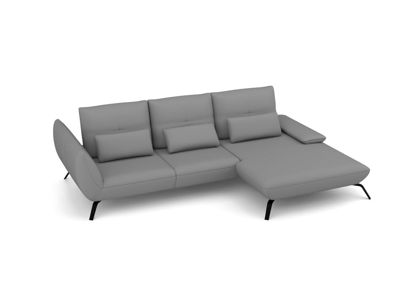 Sofa, Sessel, Ecksofa, Schlafsofa, grau