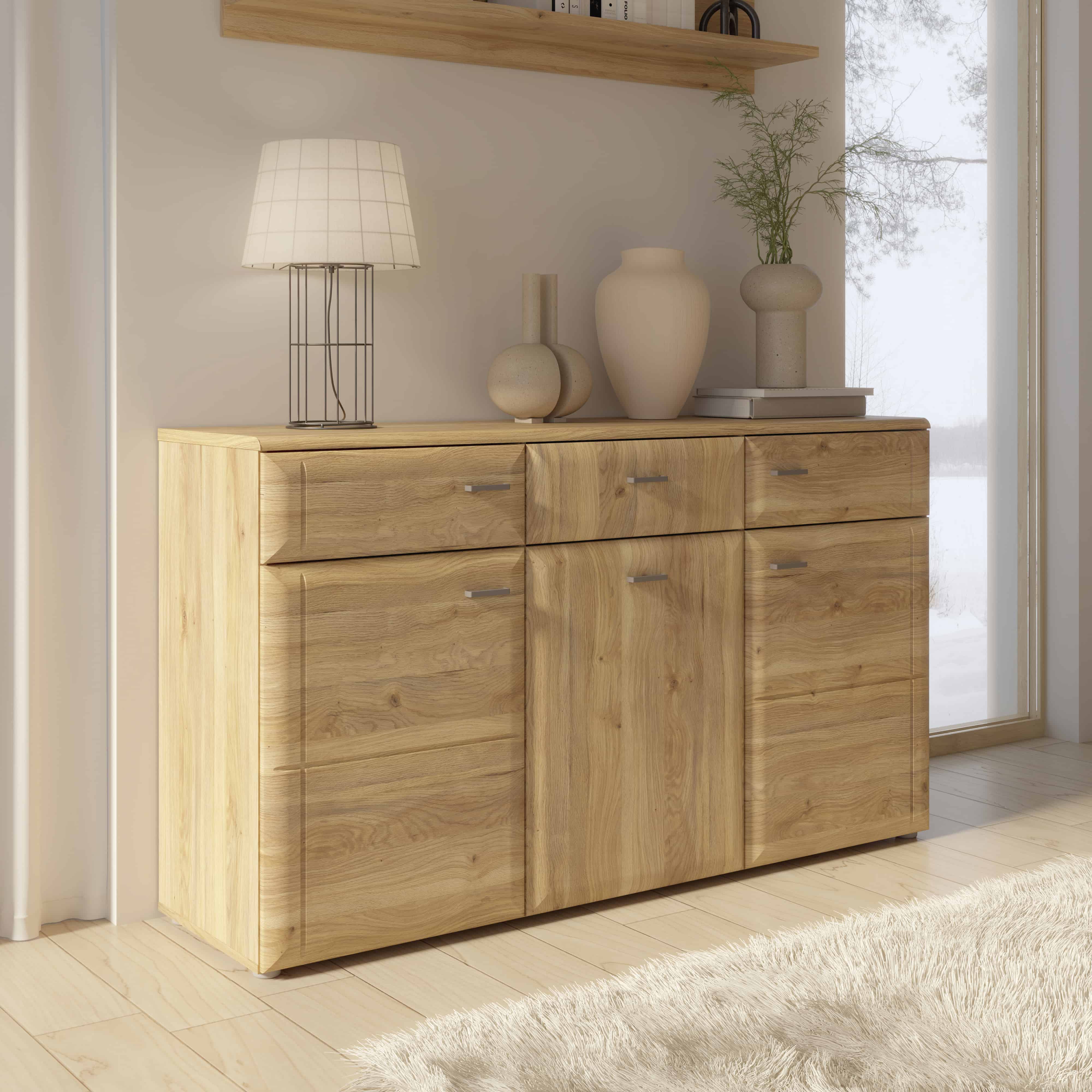 Forte Fabryki Mebli Sideboard AKINORI ca.B150 H86 T42 cm in D108 Novella Eiche