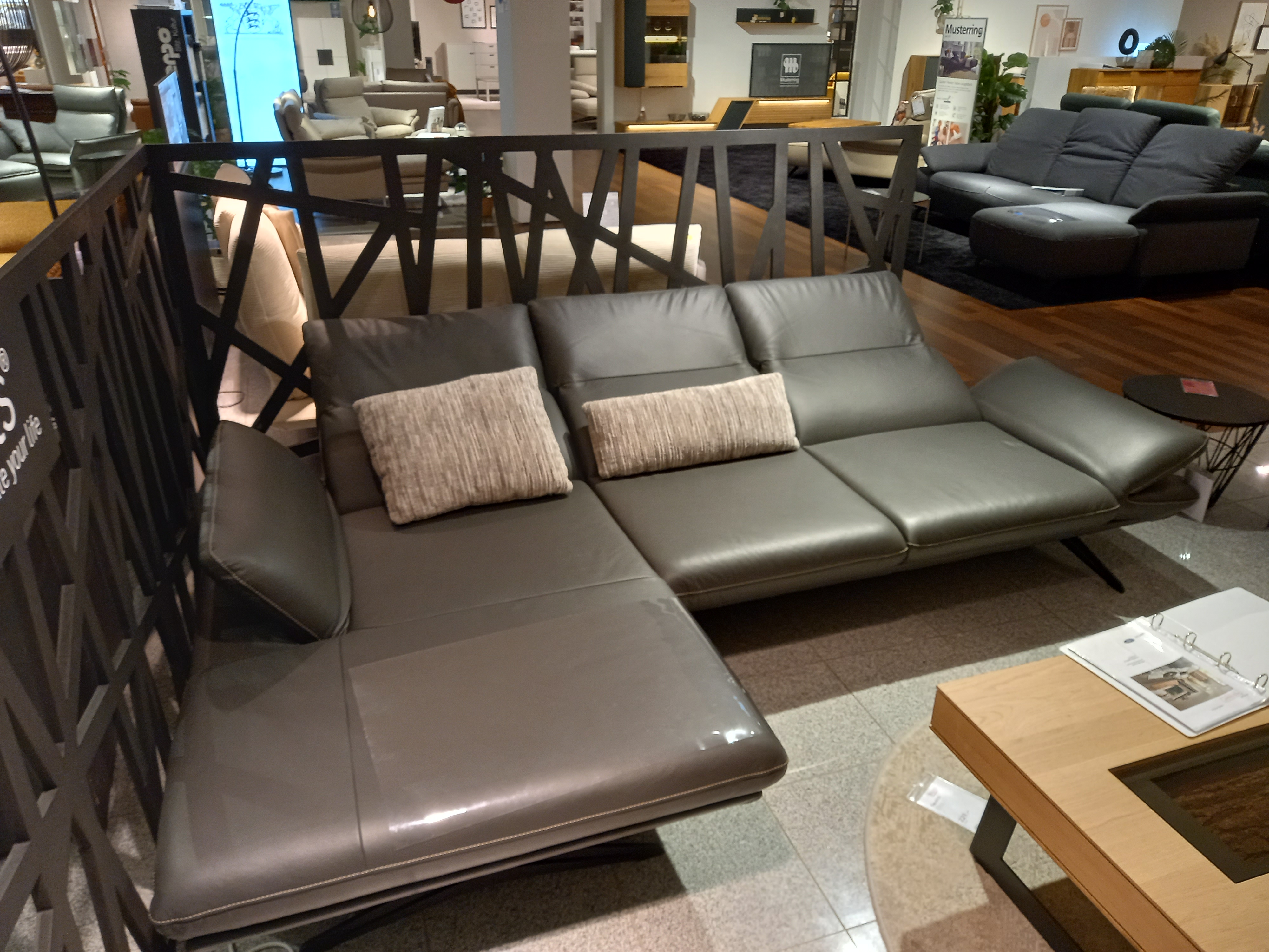 Koinor Polstergruppe ELEMENTS in Leder X-Happy metal, Couch, Mobiliar, Wohnzimmer, Tabelle, Dekoration für Zuhause