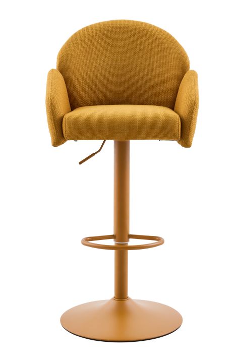 Hela Barhocker HOLLY H ca. B53 H96 T57 cm in Stoff WS gelb 20, Stuhl, Barhocker, Sitzhocker, Stahlgestell, Bezug