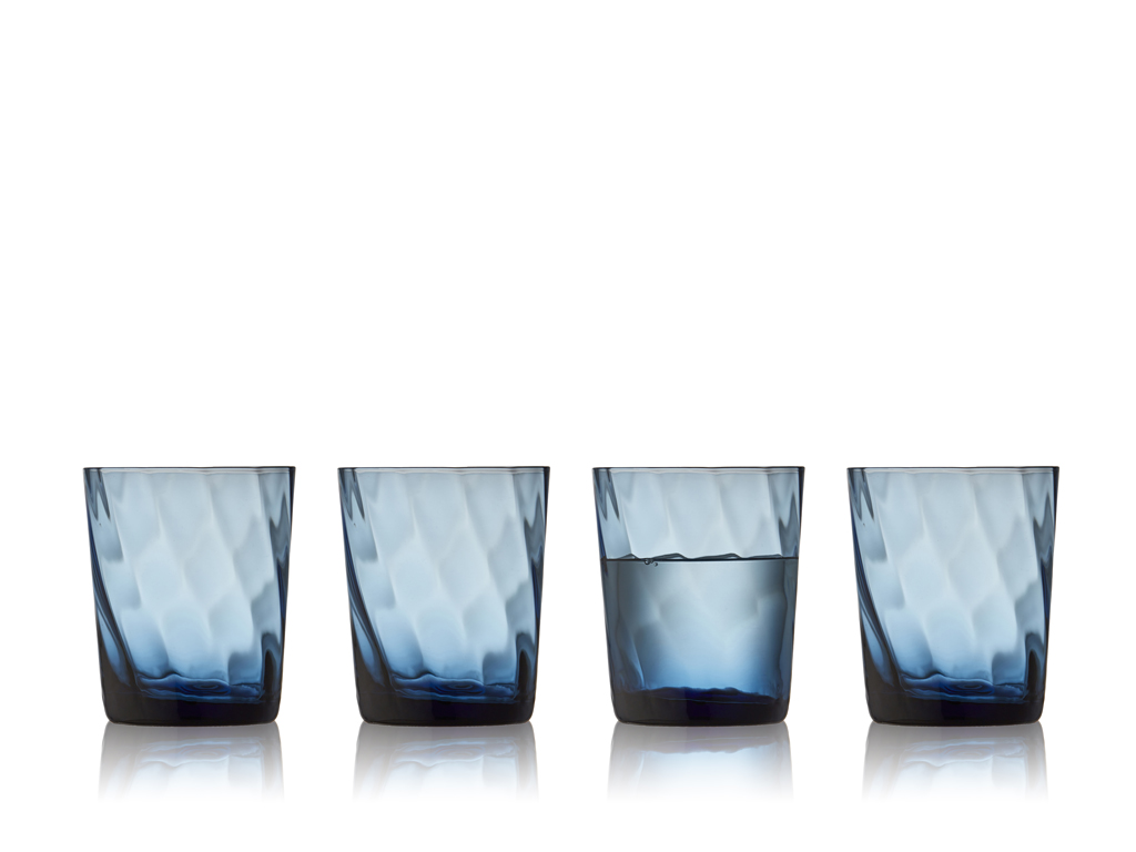 F&H Wasserglas VIENNA 0,03 Liter in Farbe Blau