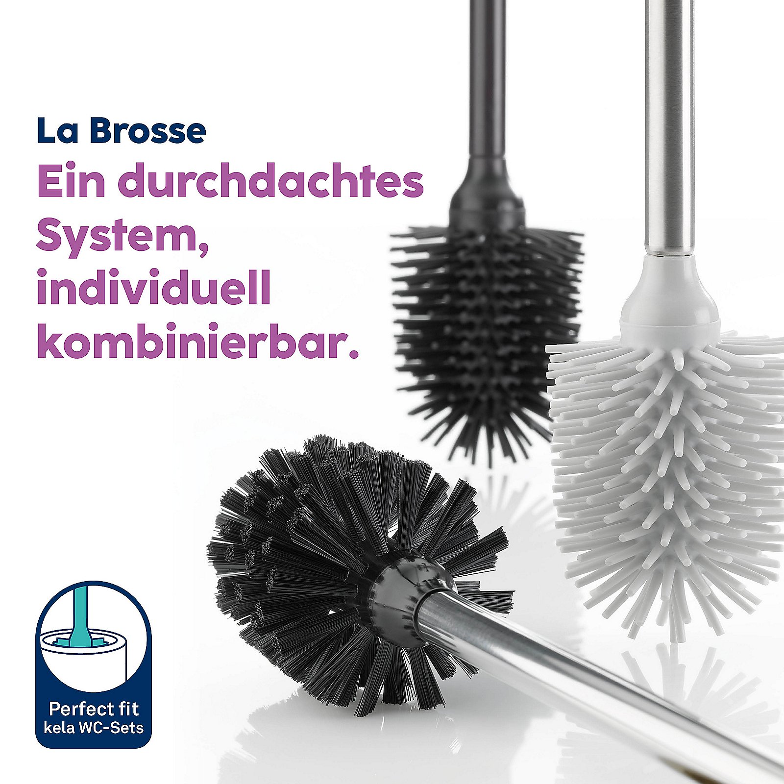 Kela WC-Bürste TPR in Farbe schwarz