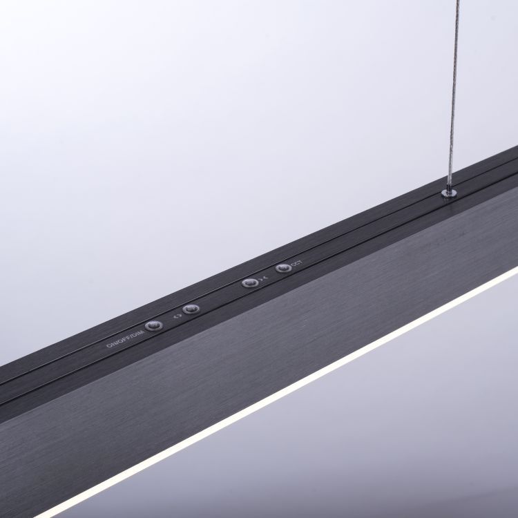 Paul Neuhaus LED-Pendelleuchte PURE MOTO 3-flammig in Farbe grau, Drinnen, Innenarchitektur