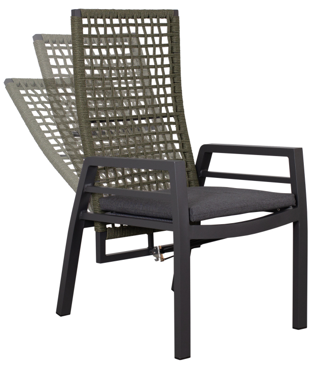 deVries Dining-Relaxsessel MONTANA in Rope mit Textilarmlehne
