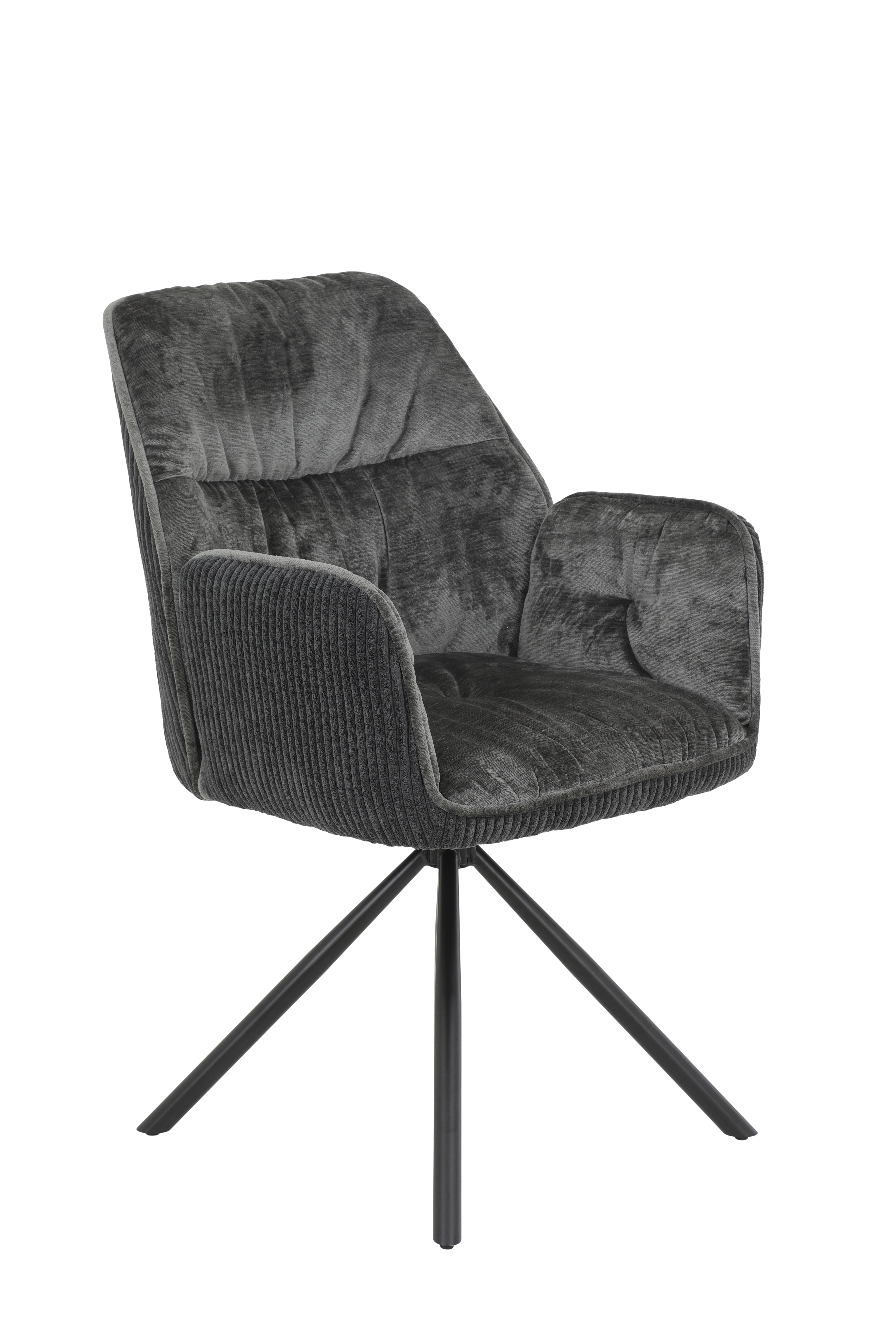 Sessel in Samtvelour/Cord anthrazit 28