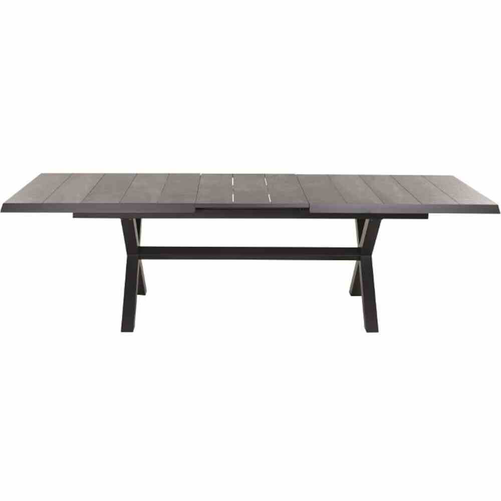 Ausziehtisch SINCRO ca. 200(260) x 100 cm, H77 cm in Tischplatte Keramik wood/grey