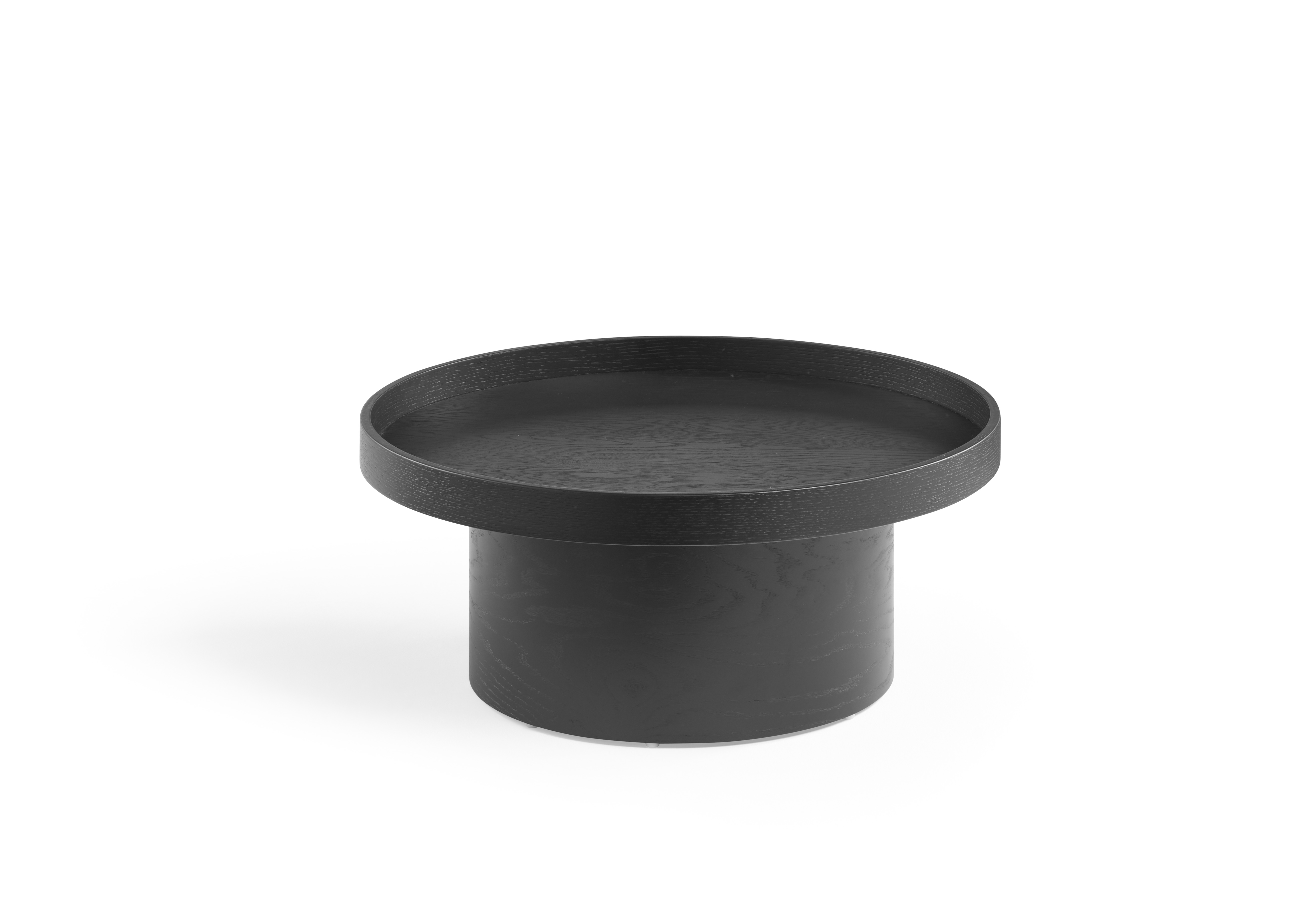 Musterring Couchtisch JustB! Ø 60cm in Eiche schwarz lackiert furniert