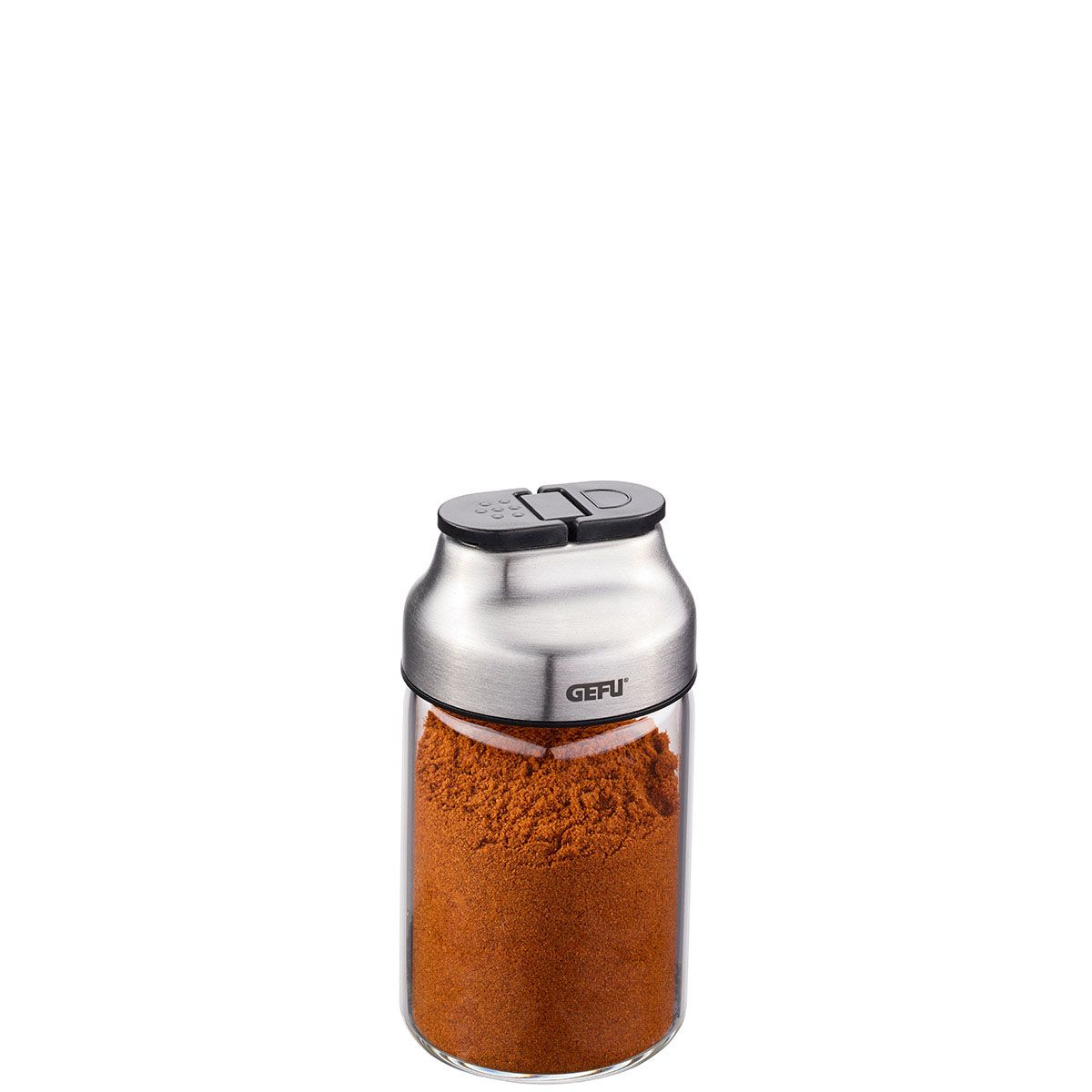 Gefu Gewürz- und Kräuterstreuer, Gewürzmühle, Gewürz, Kaffee, Mahlwerk, Stahl-Glas