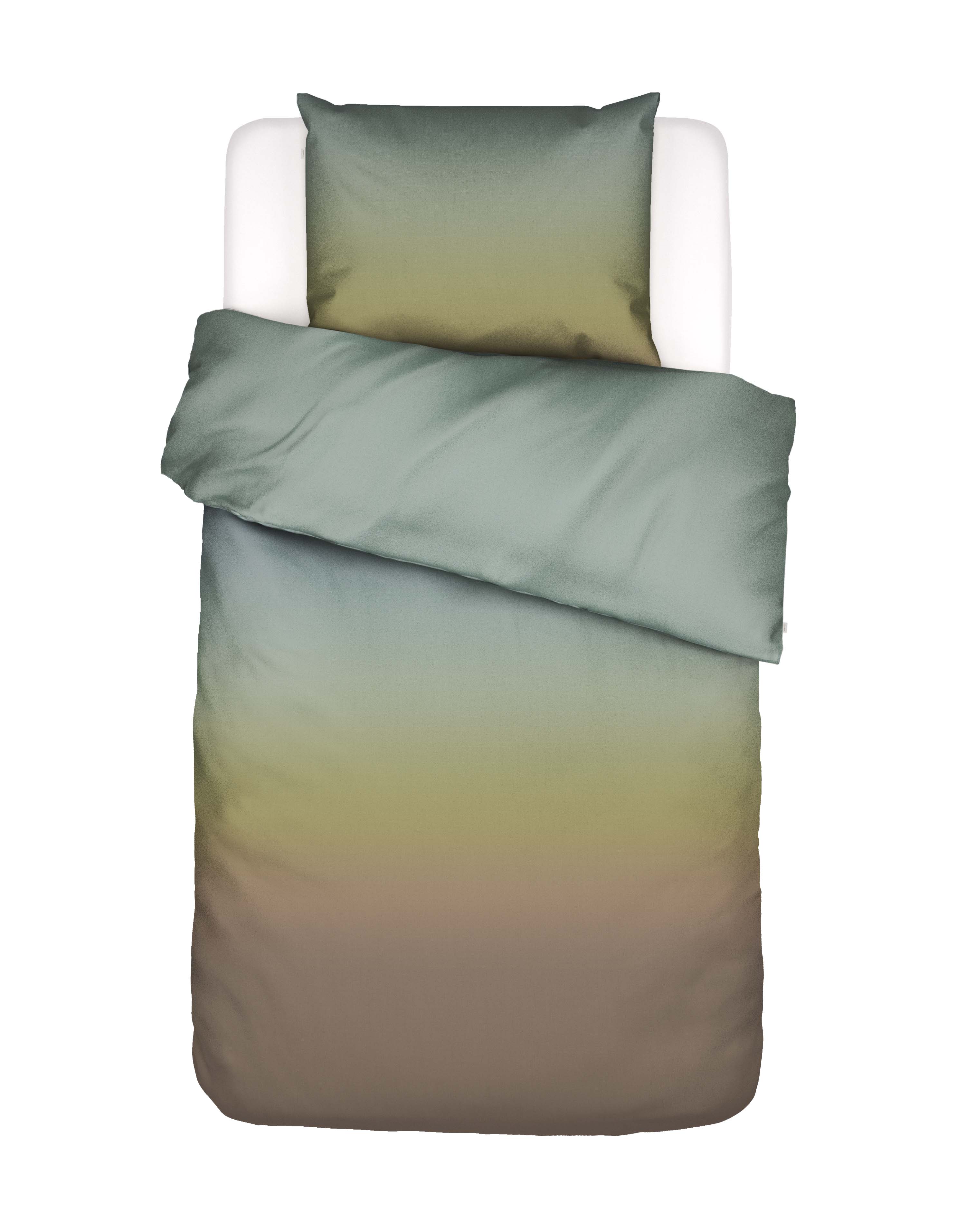 Bettwäsche LUNARE ca. 155x220cm in Farbe Dusty Teal, Bettwäsche, Bettbezug, Kopfkissenbezug, Gradientenfarben, 2-teiliges Set