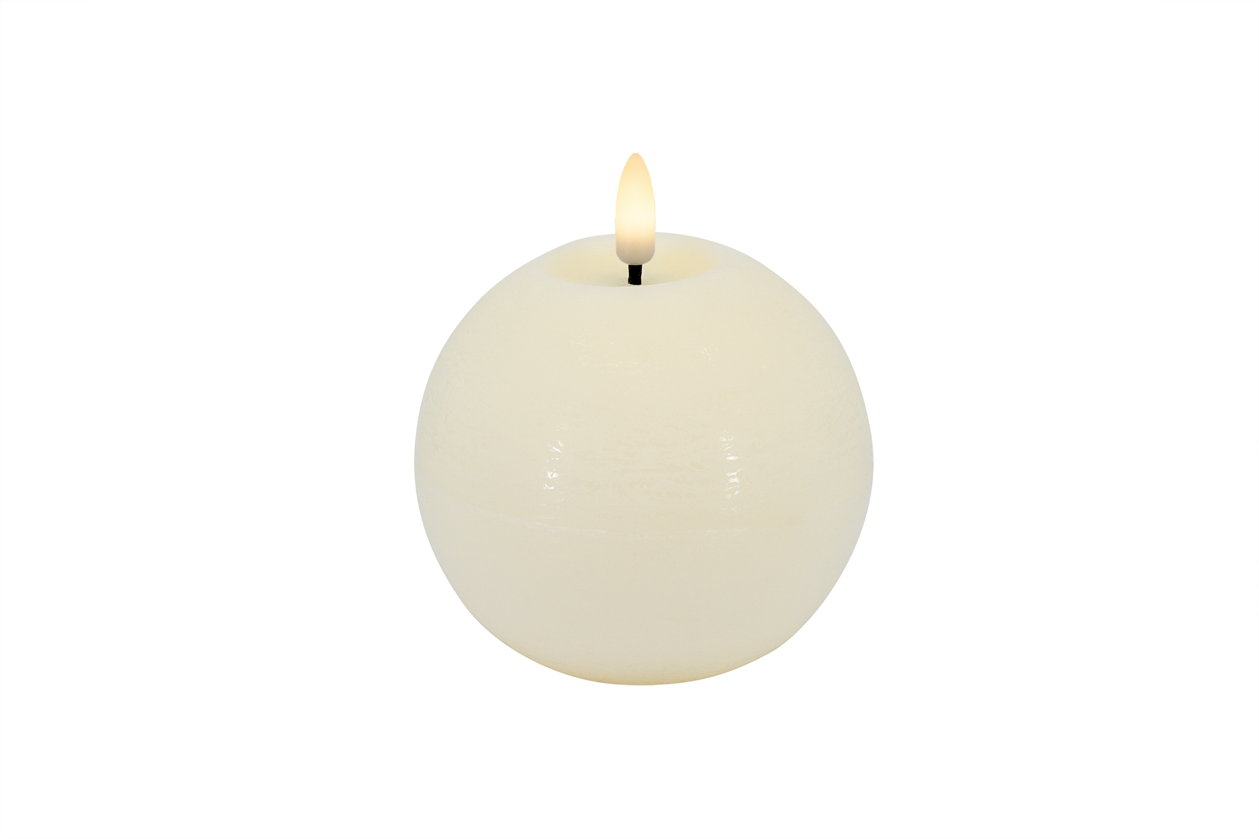 LED-Kugelkerze BASIC in Beige L.C. Wholesaler LED-Kugelkerze BASIC ca. Ø 10, H 8,5cm in cream rustic, 10x8.5cm