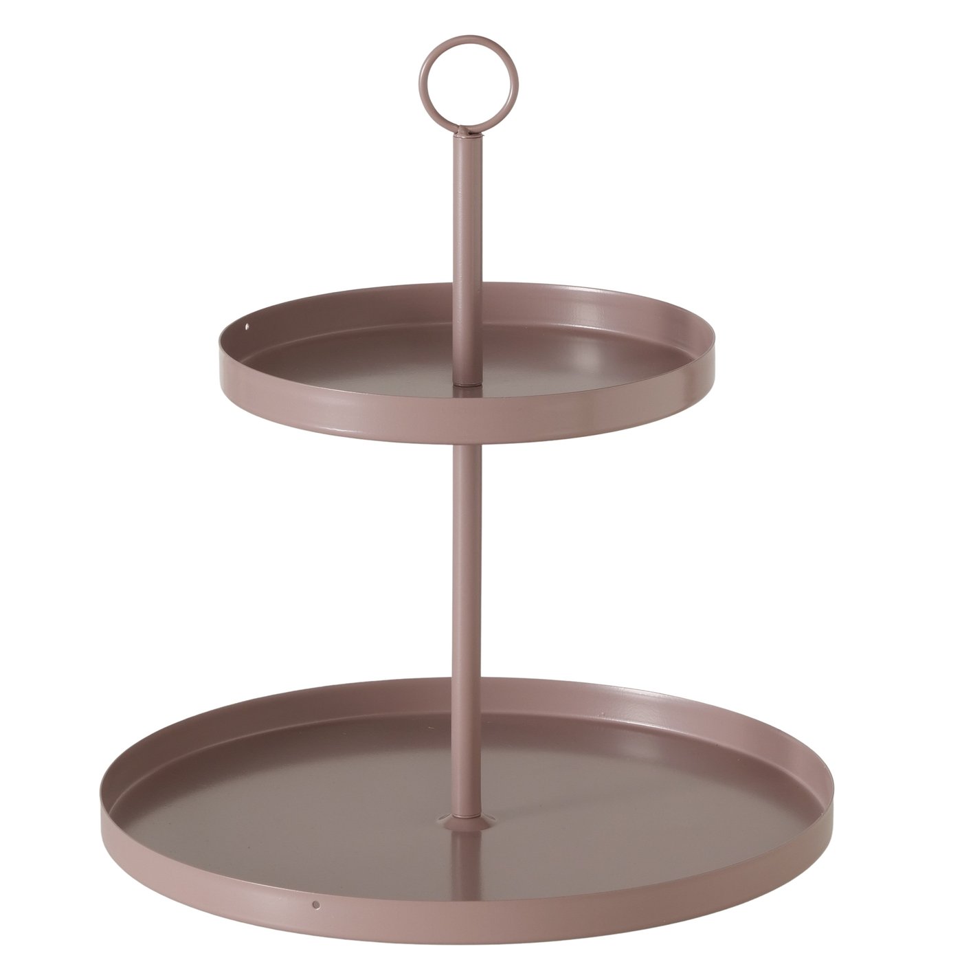 Etagere Samina  in Metall, Tortenständer, Etageren, zweistufig, Rosa, Metall