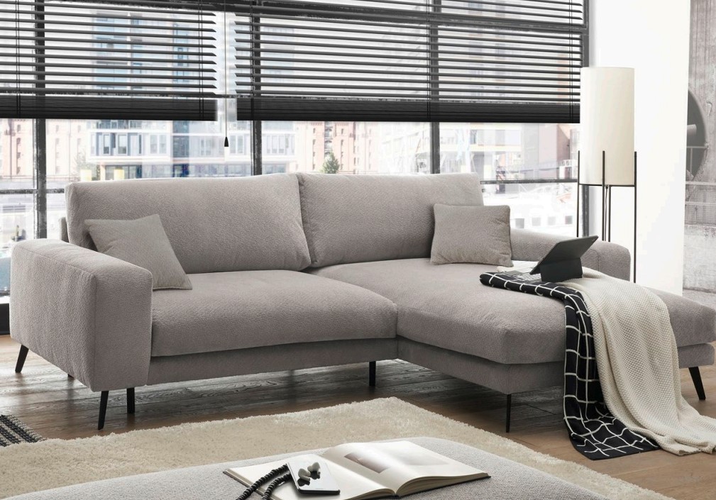 Set One by Musterring Polstergruppe KANSAS in Stoff Vinci 07 silver, Couch, Mobiliar, Inneneinrichtung, Teppich