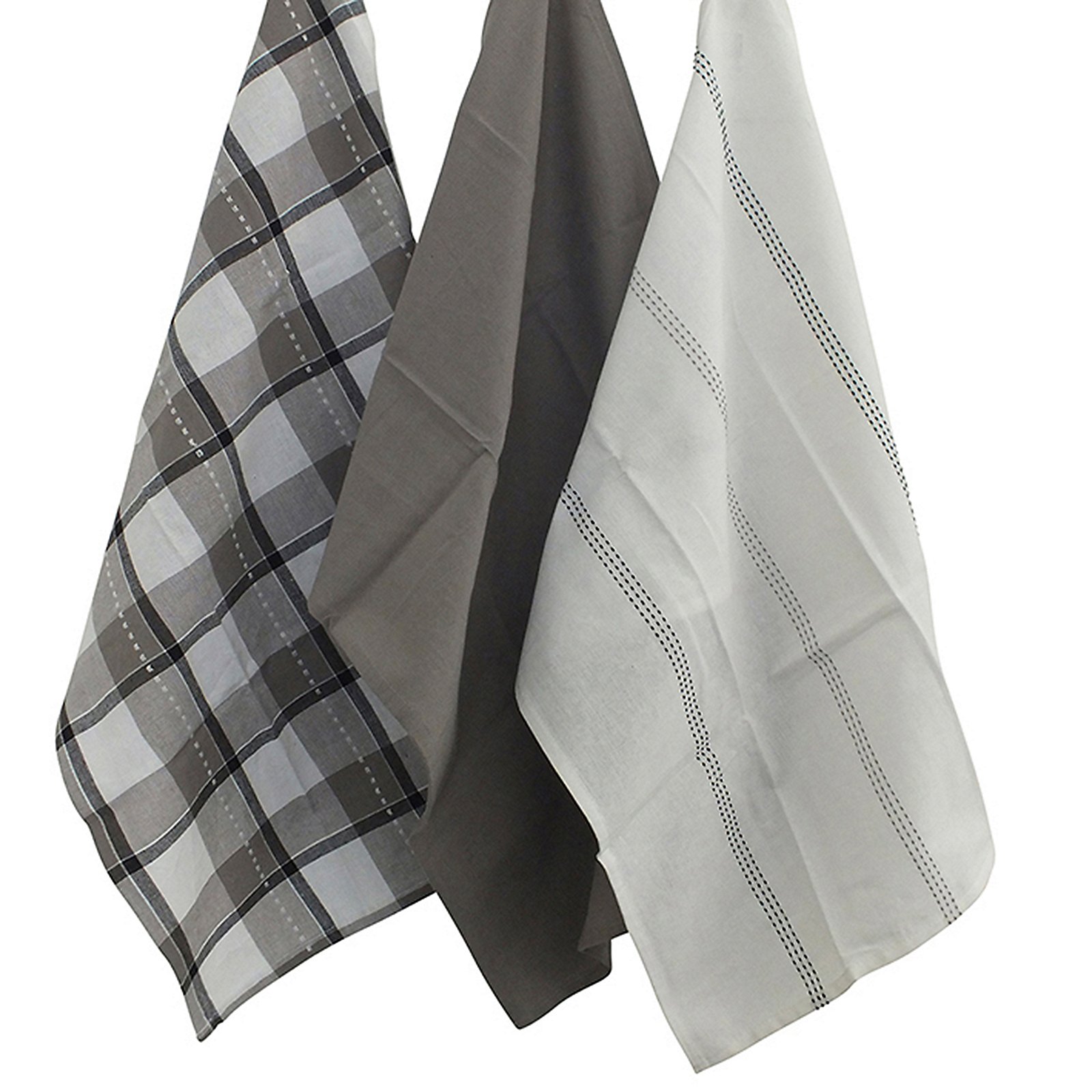Kela Geschirrtuch PASADO in Farbe Grau, Geschirrtuch, Küchentuch, Plaid, Muster, Baumwolle