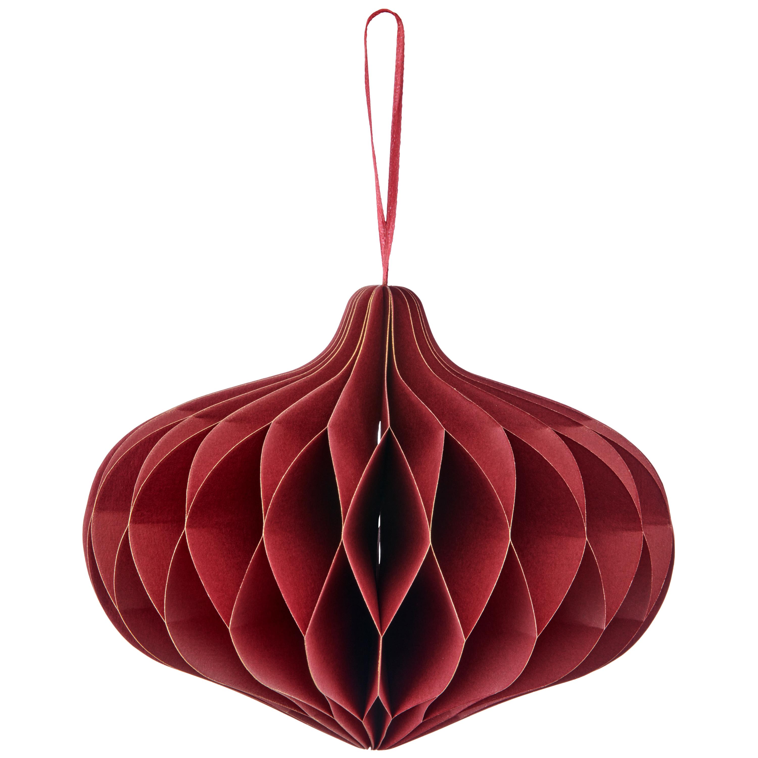 Gasper Papierhänger Ornament mit DÖRTE ca. H15 cm, D20 cm in 3 dunkelrot Gasper Papierhänger Ornament mit DÖRTE ca. H15 cm, D20 cm in 3 dunkelrot