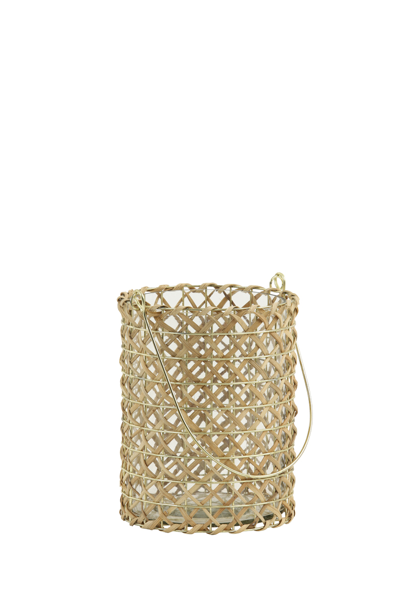 Teelicht in Rattan naturell